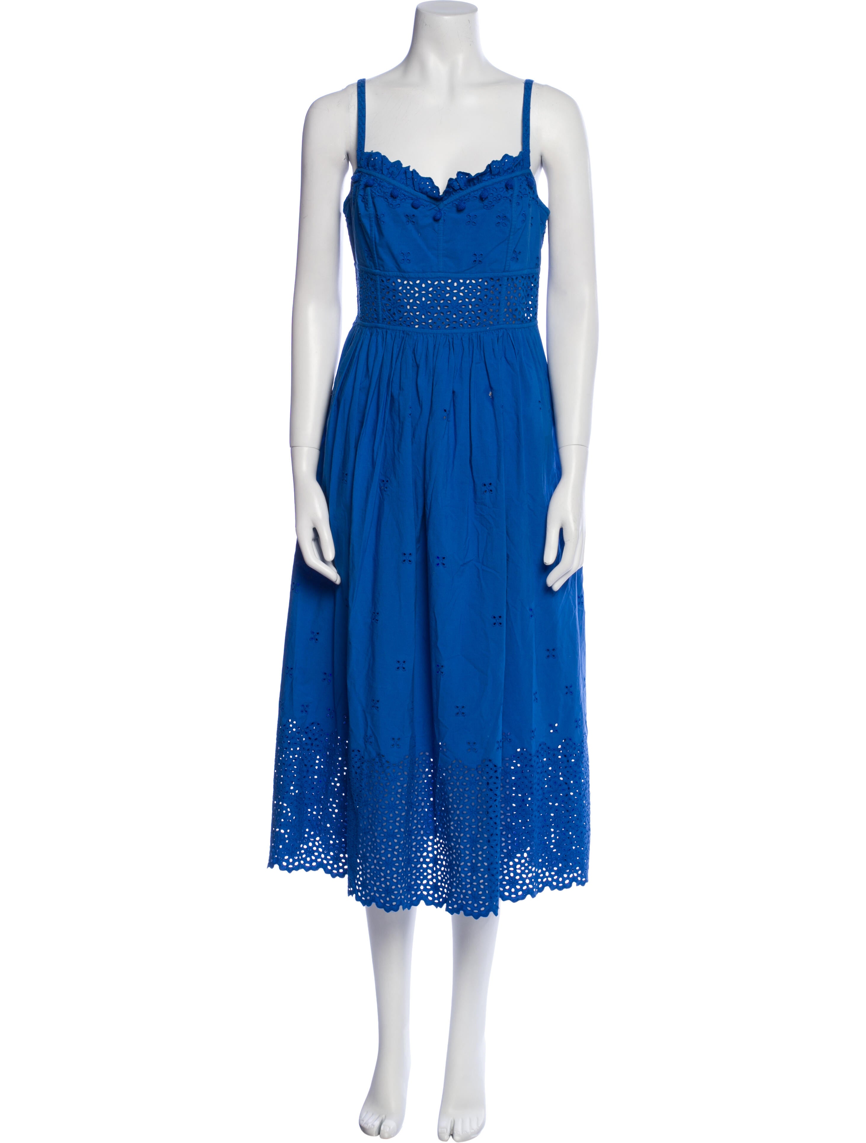 Ulla Johnson Square Neckline Midi Length Dress