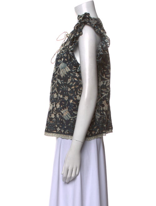 Ulla Johnson Printed Tie Neck Blouse