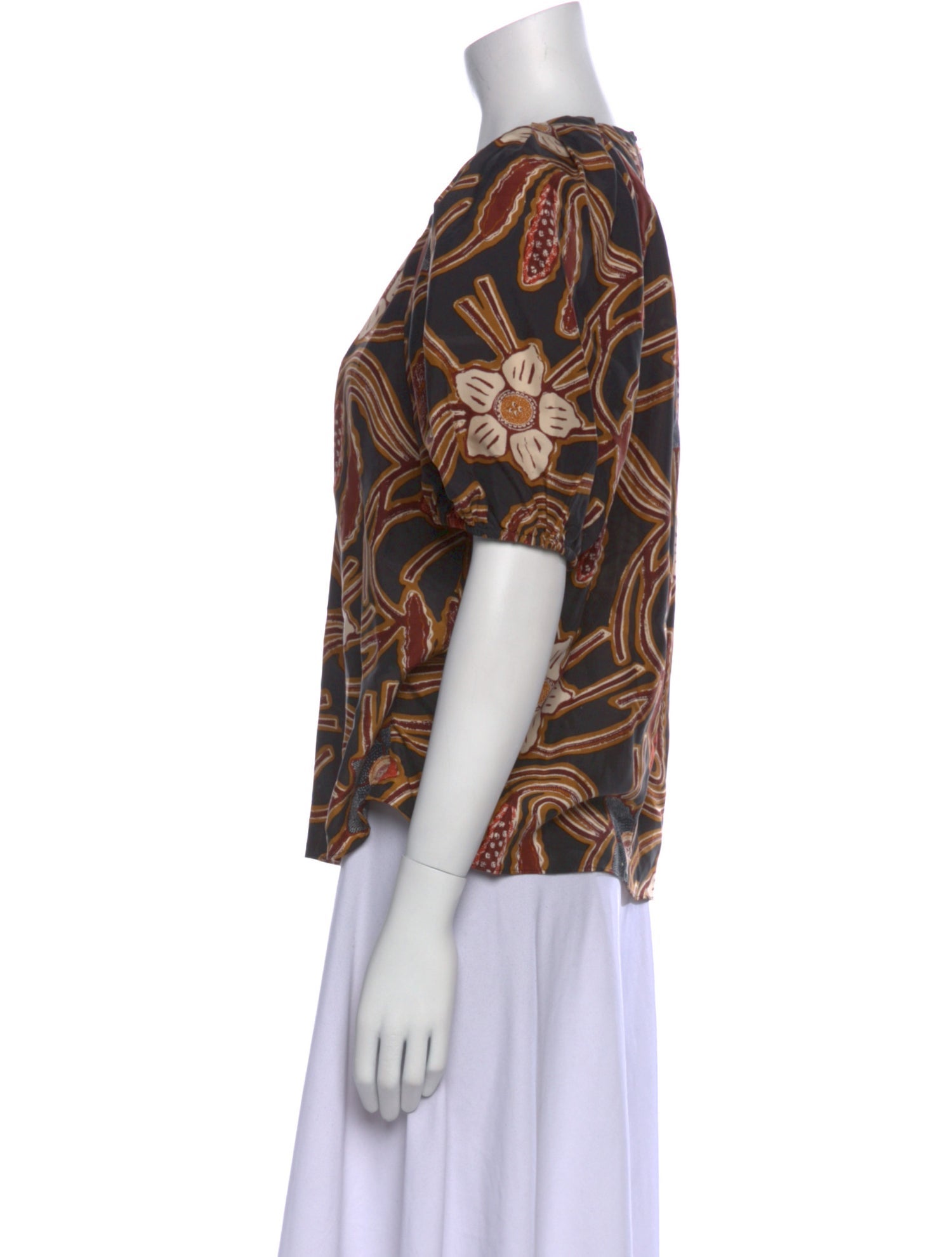 Ulla Johnson Silk Printed Blouse