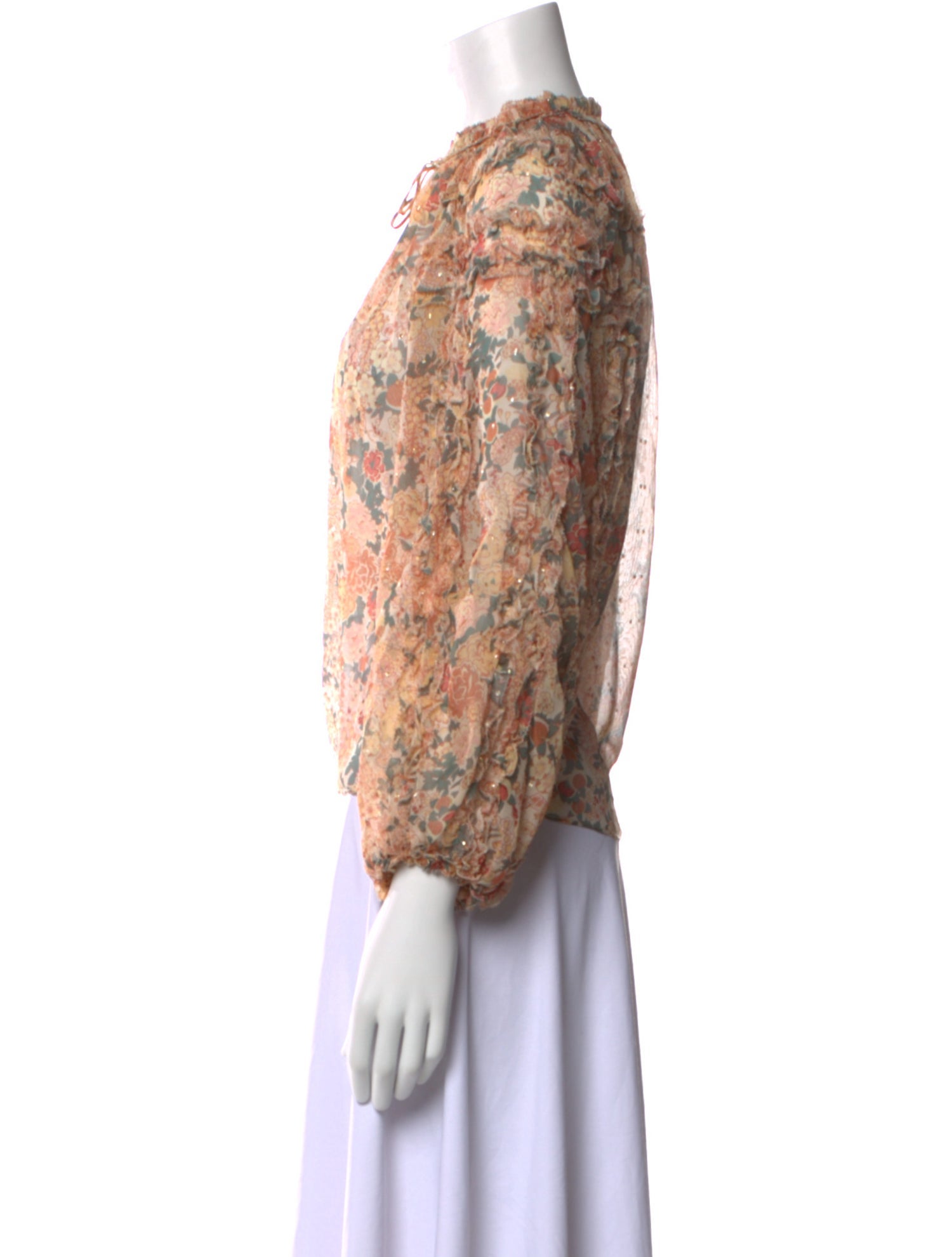 Ulla Johnson Silk Floral Print Blouse