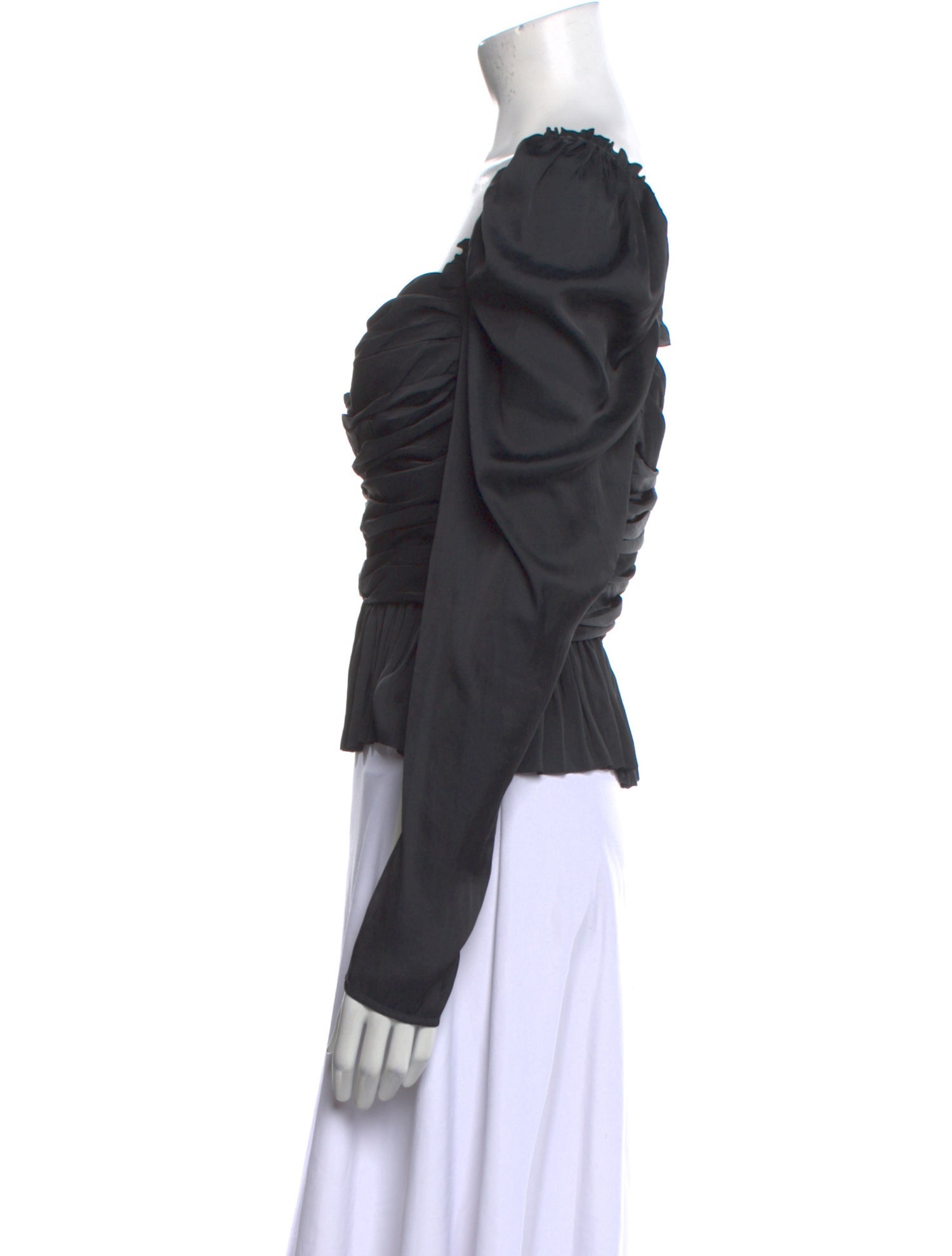 Ulla Johnson Square Neckline Long Sleeve Crop Top