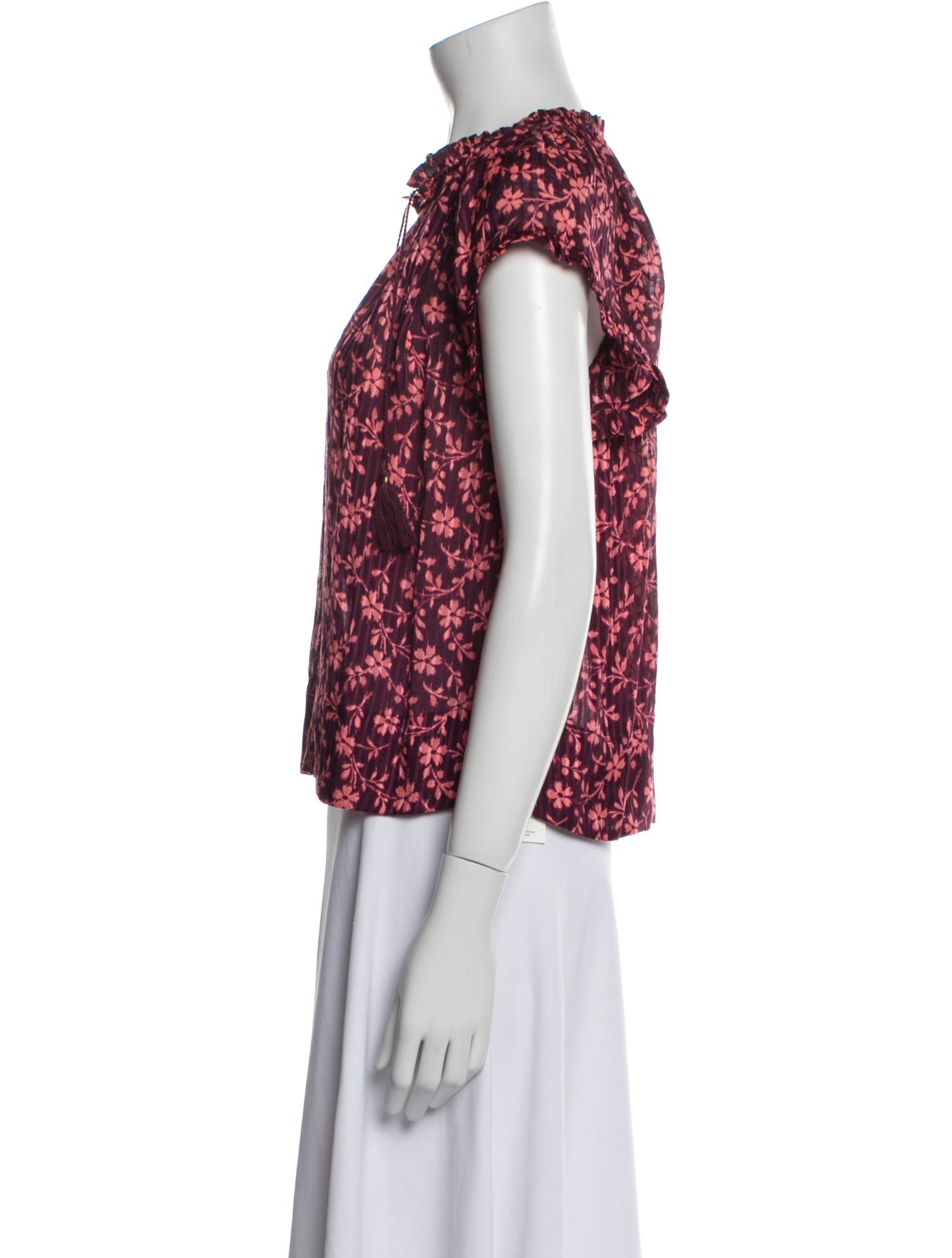 Ulla Johnson Floral Print V-Neck Blouse