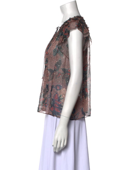 Ulla Johnson Silk Floral Print Blouse