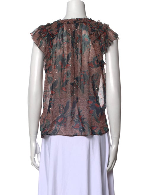 Ulla Johnson Silk Floral Print Blouse