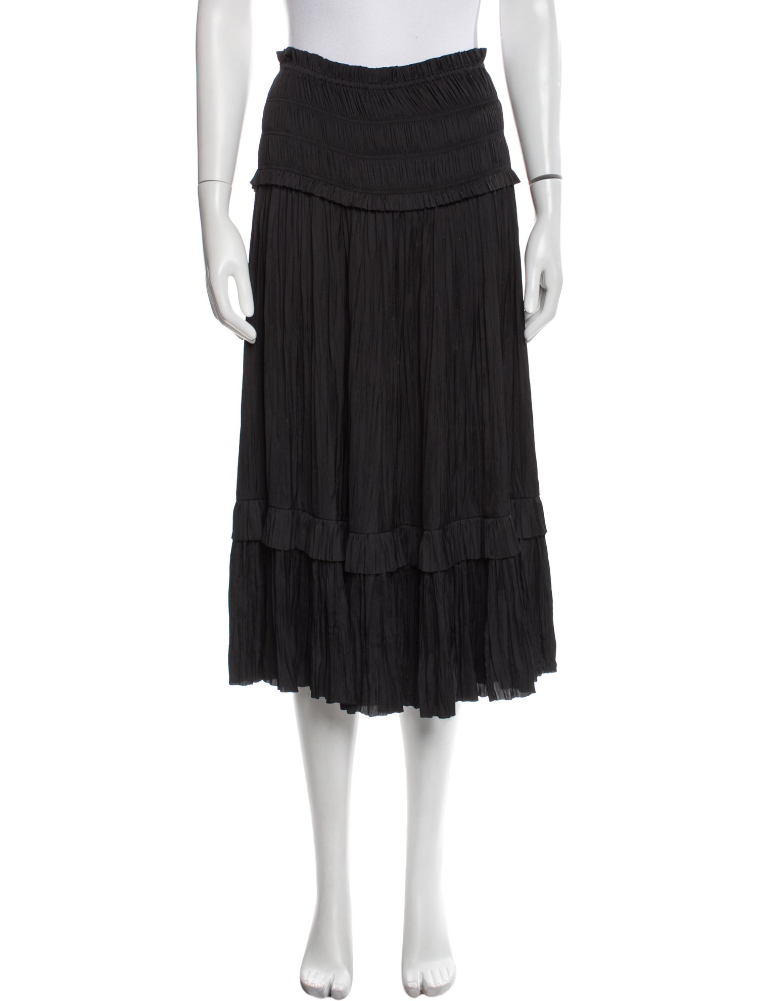 Ulla Johnson Ruffle Embellishment Midi Length Skirt