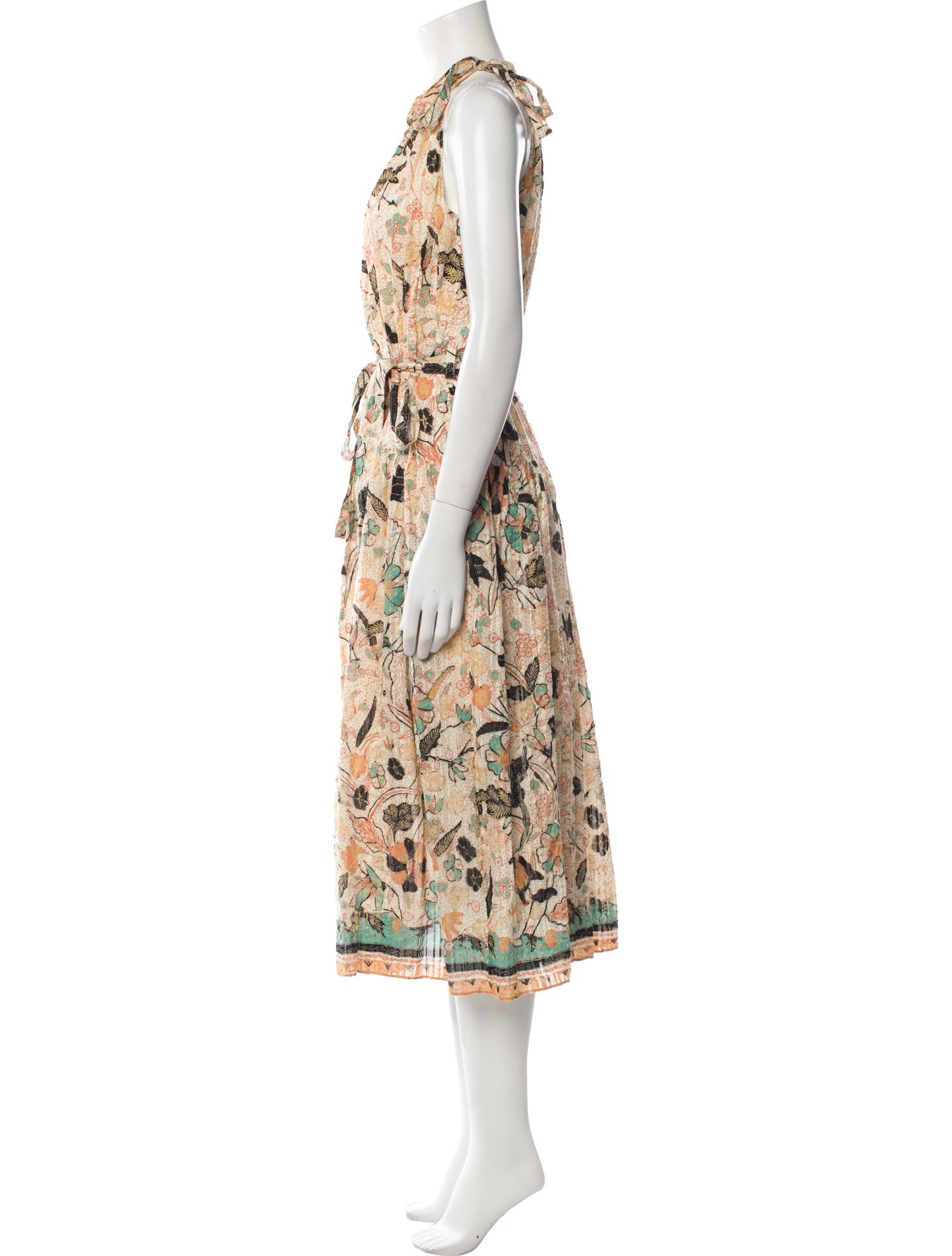 Ulla Johnson Floral Print Midi Length Dress