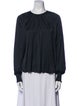 Ulla Johnson Crew Neck Long Sleeve Blouse