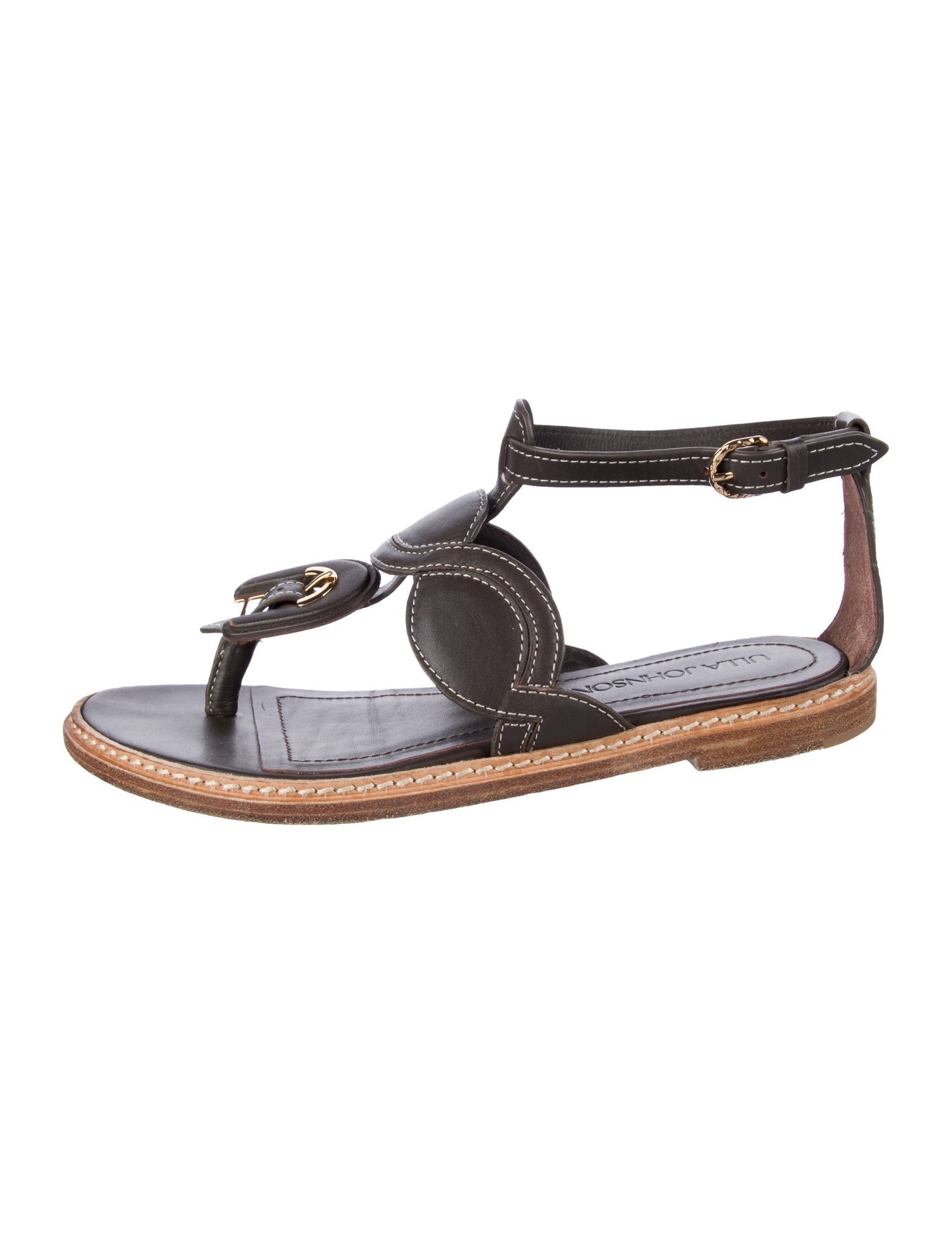 Ulla Johnson Leather T-Strap Sandals