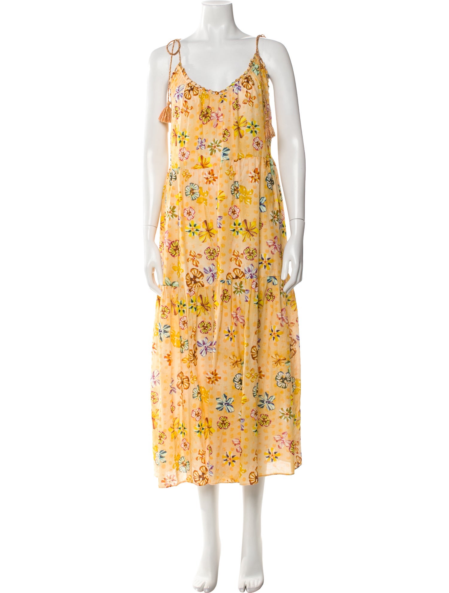 Ulla Johnson Floral Print Midi Length Dress