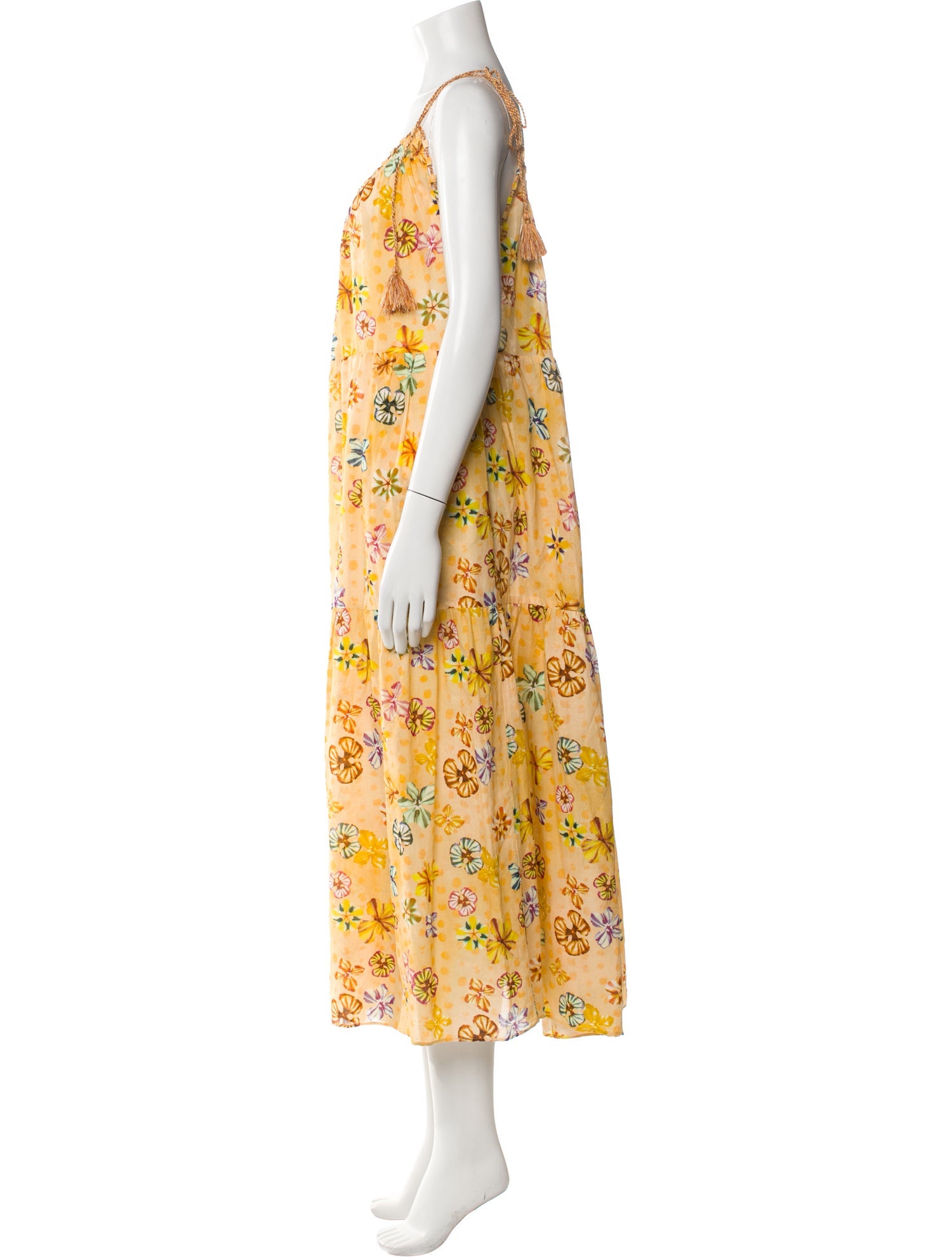 Ulla Johnson Floral Print Midi Length Dress