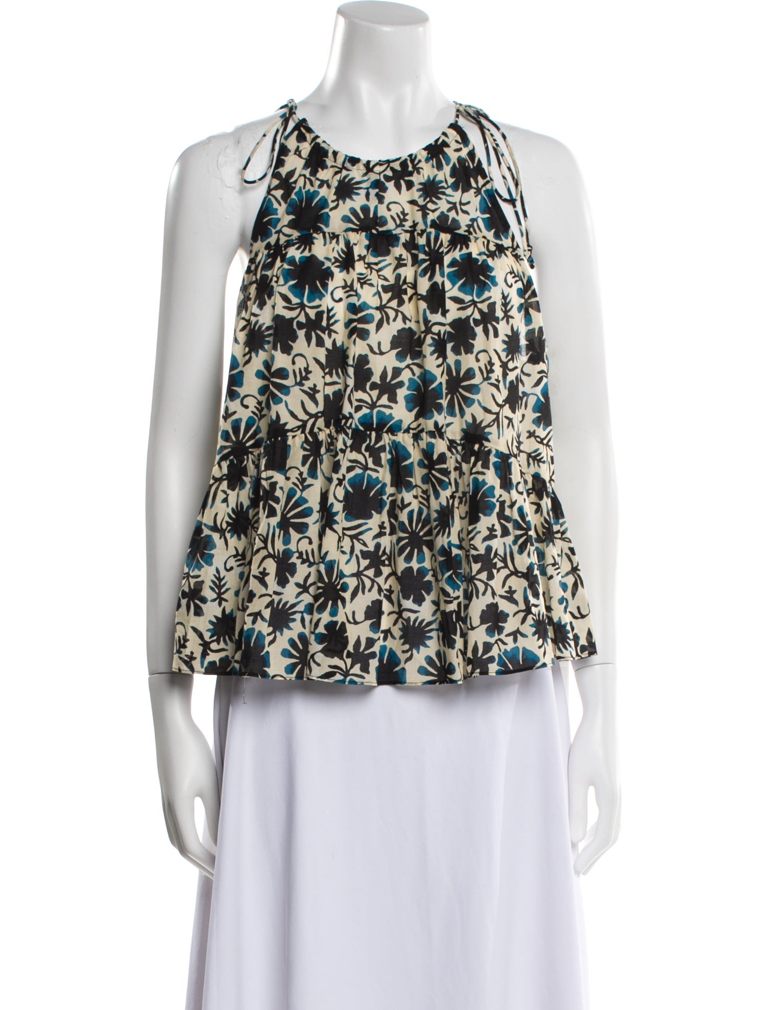 Ulla Johnson Printed Scoop Neck Blouse w/ Tags
