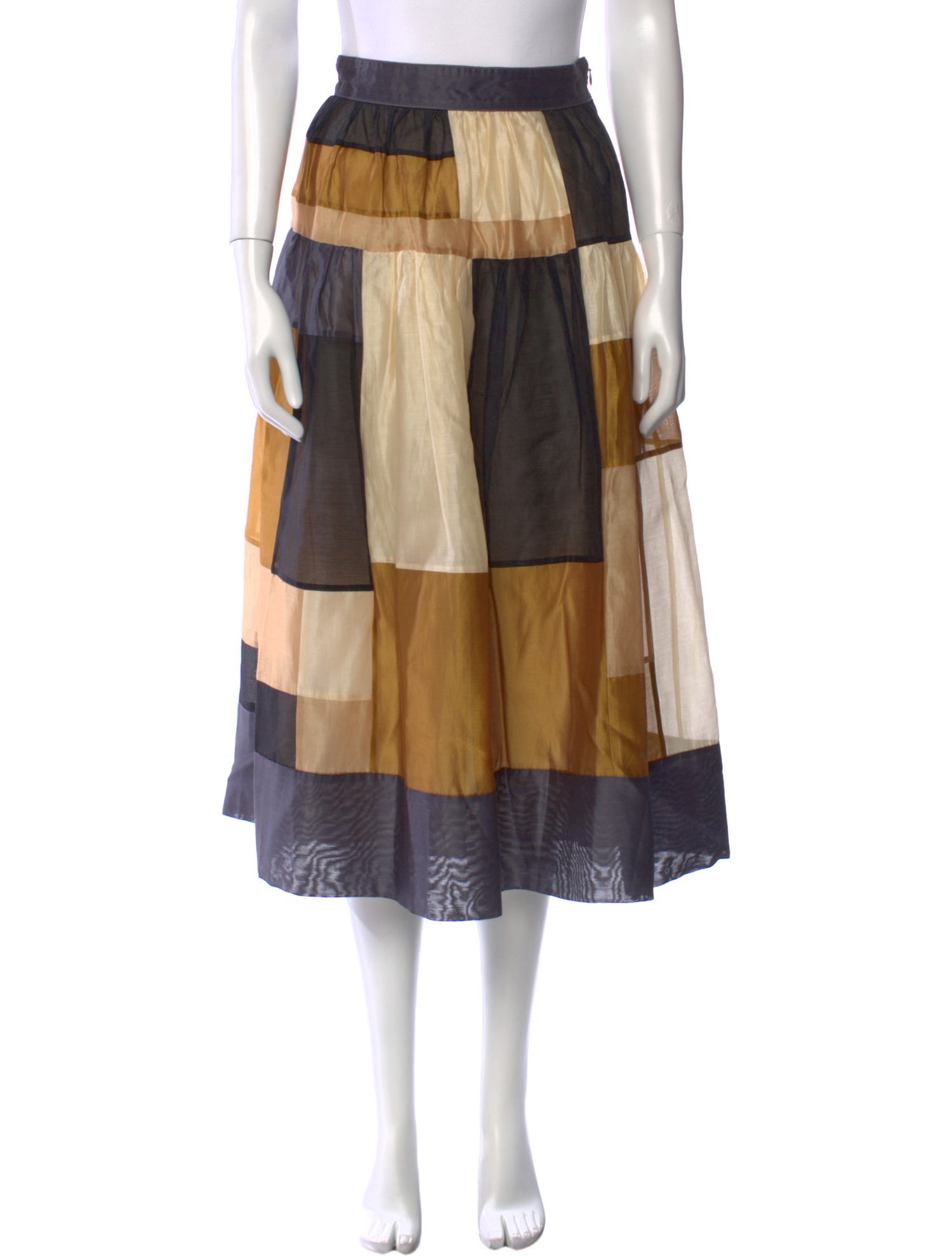 Ulla Johnson Colorblock Pattern Midi Length Skirt w/ Tags