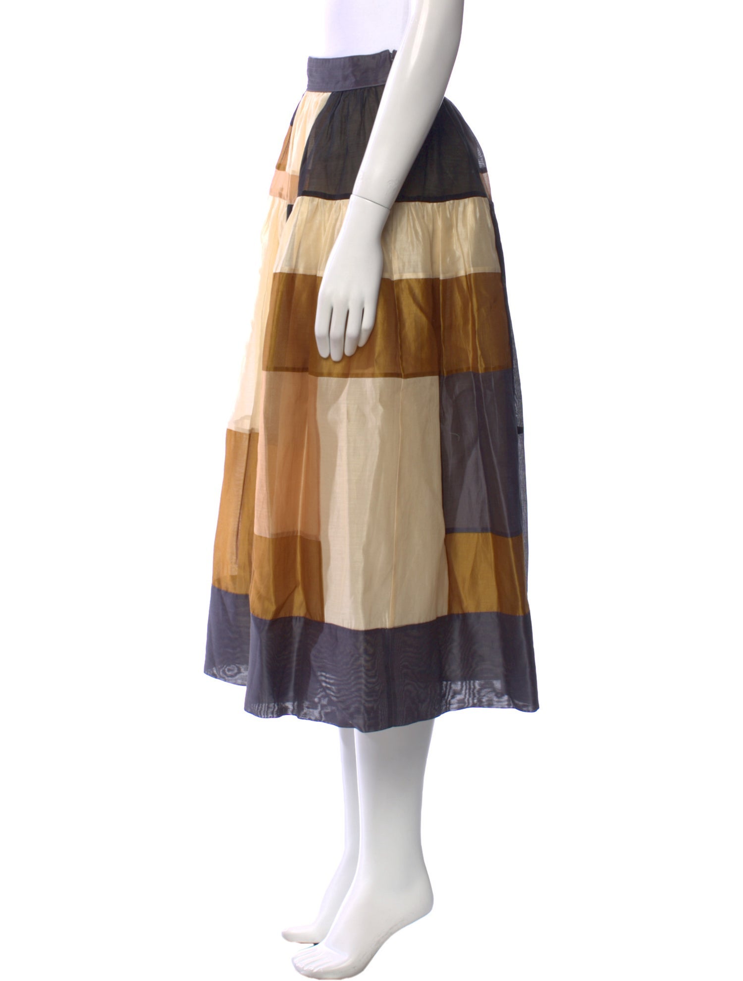 Ulla Johnson Colorblock Pattern Midi Length Skirt w/ Tags