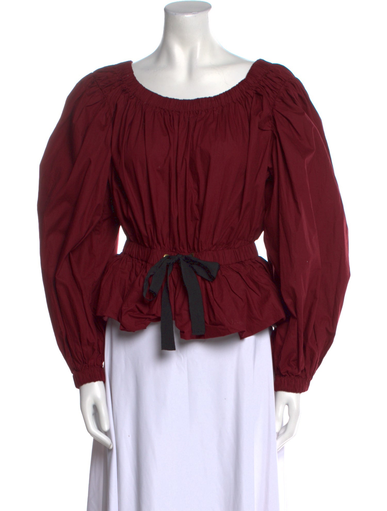 Ulla Johnson Scoop Neck Long Sleeve Blouse