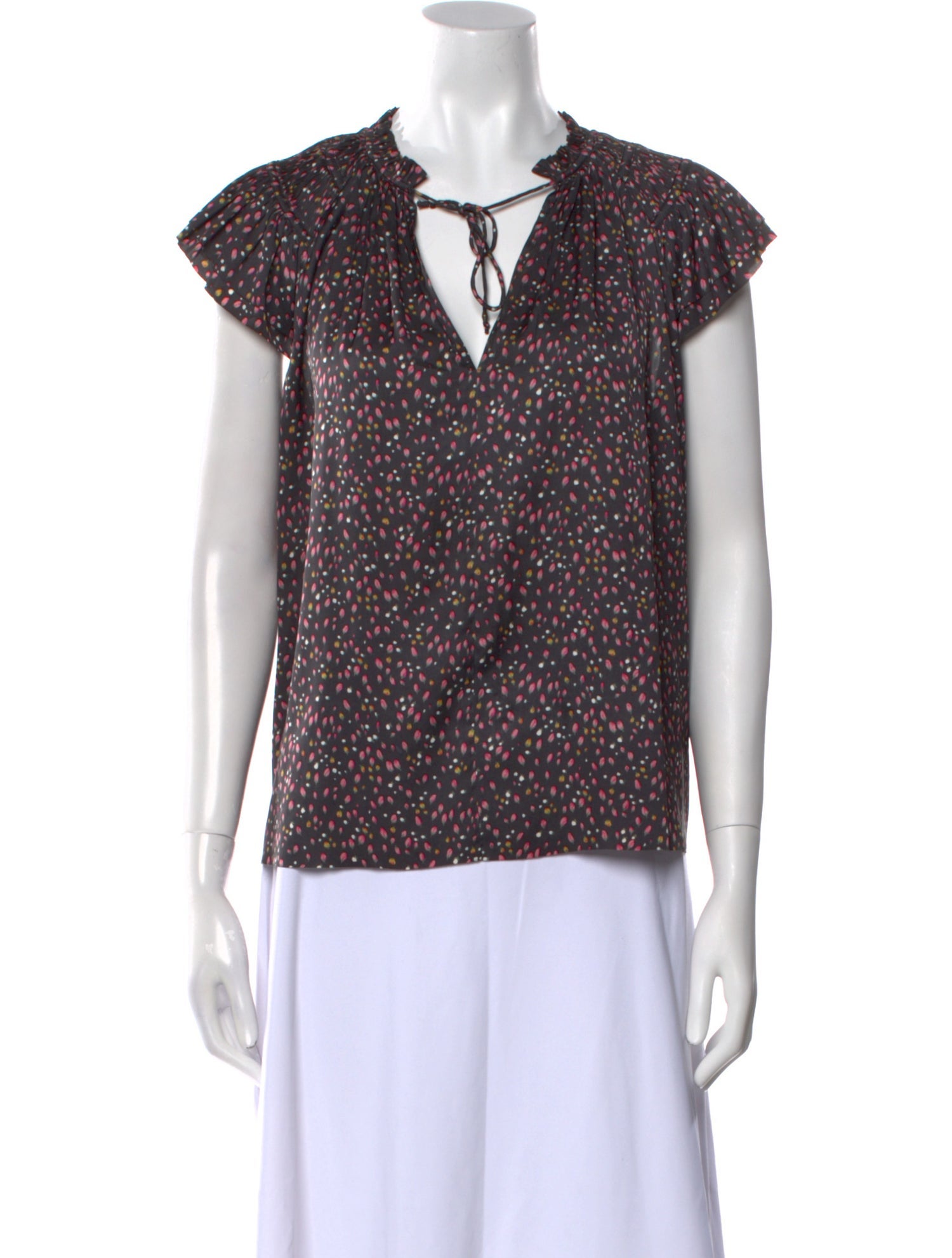 Ulla Johnson Printed V-Neck Blouse