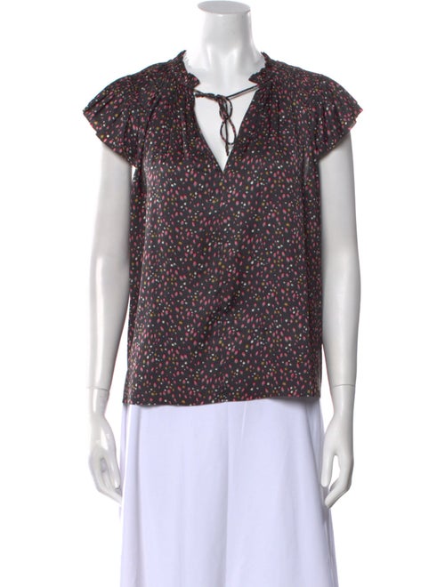 Ulla Johnson Printed V-Neck Blouse