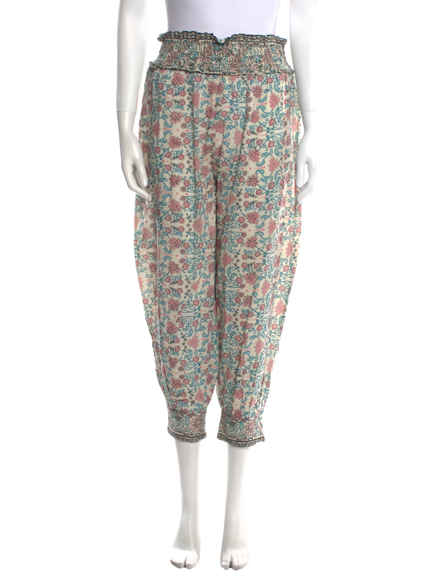 Ulla Johnson Floral Print Skinny Leg Pants