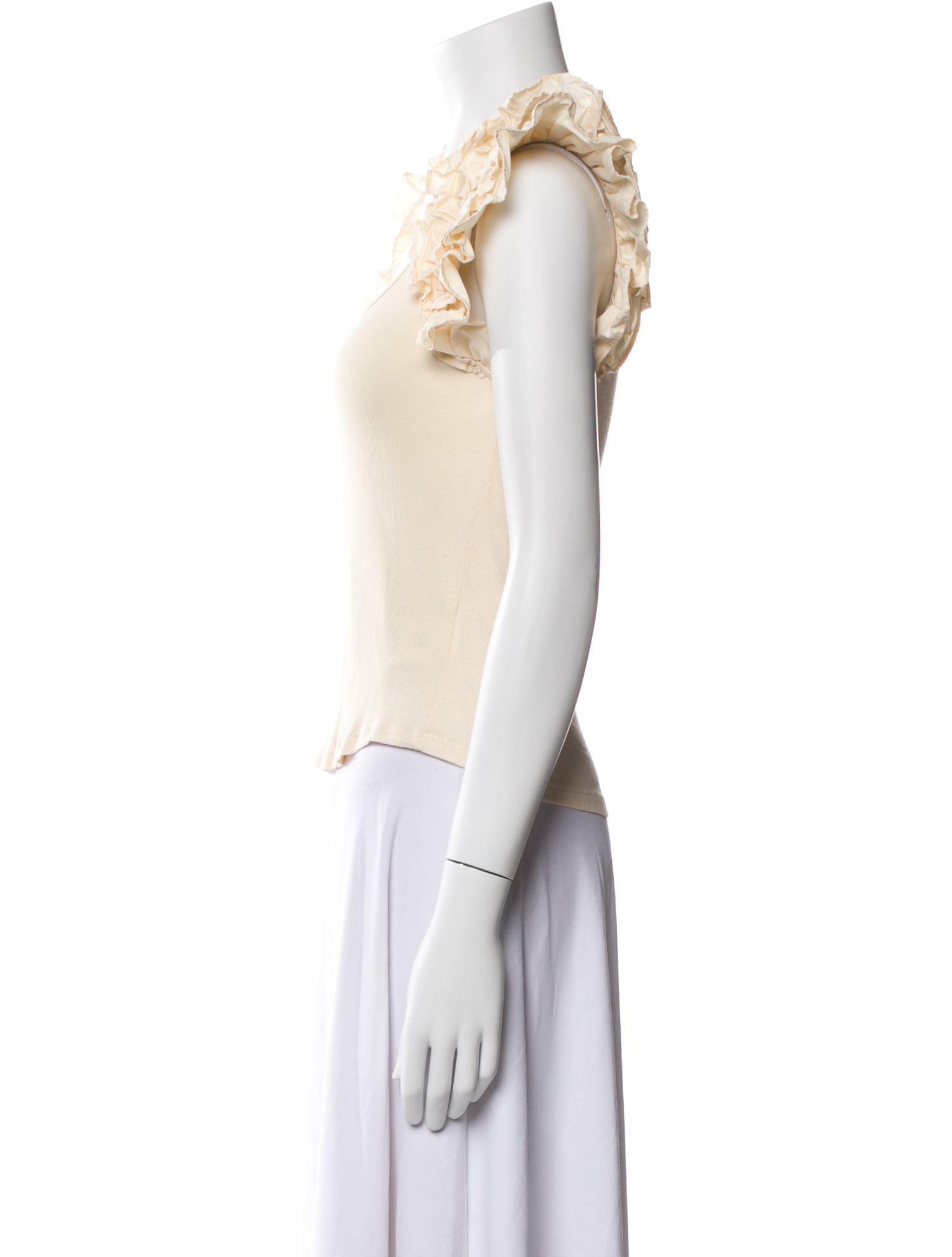 Ulla Johnson Scoop Neck Short Sleeve Crop Top