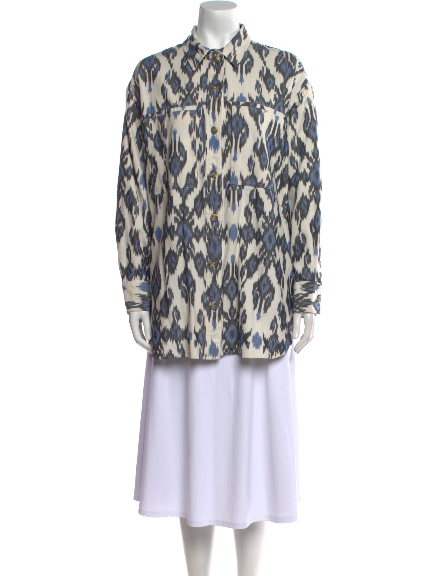 Ulla Johnson Animal Print Long Sleeve Tunic