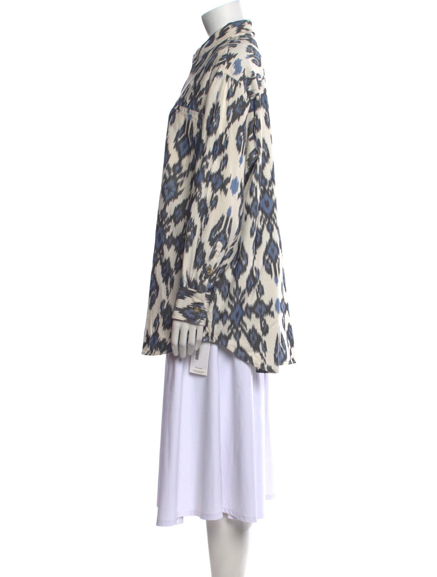 Ulla Johnson Animal Print Long Sleeve Tunic