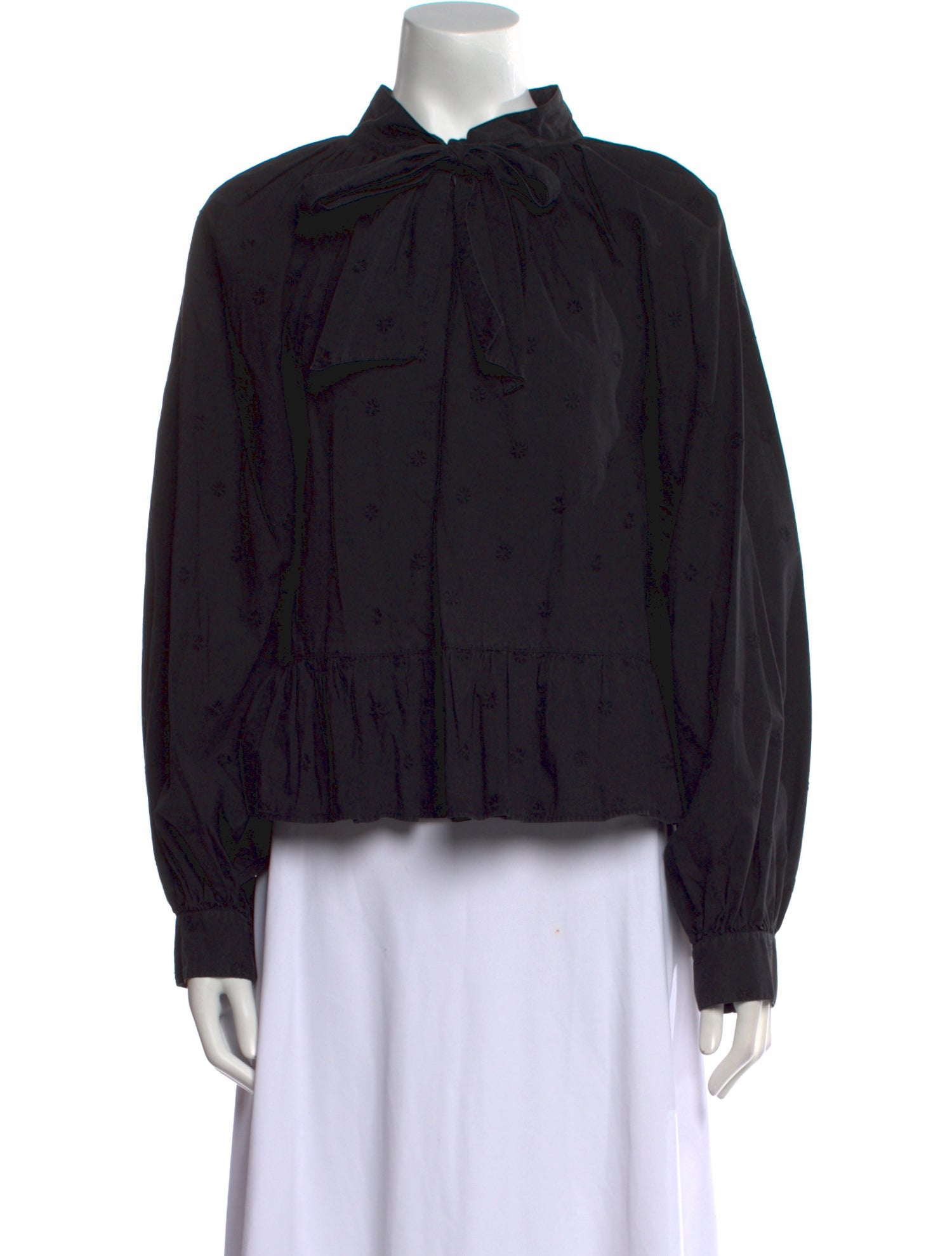 Ulla Johnson Tie Neck Long Sleeve Button-Up Top