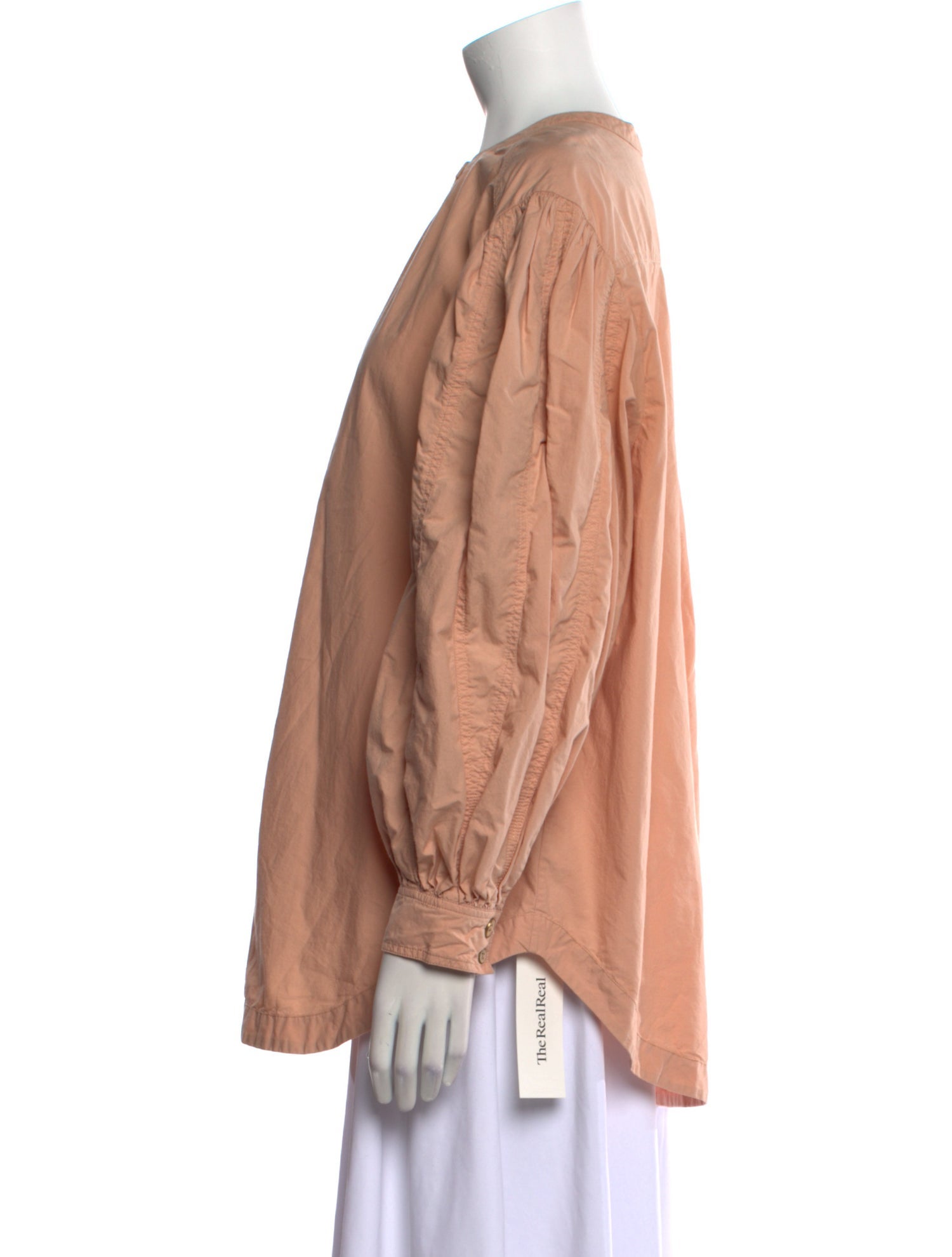 Ulla Johnson Crew Neck Long Sleeve Button-Up Top