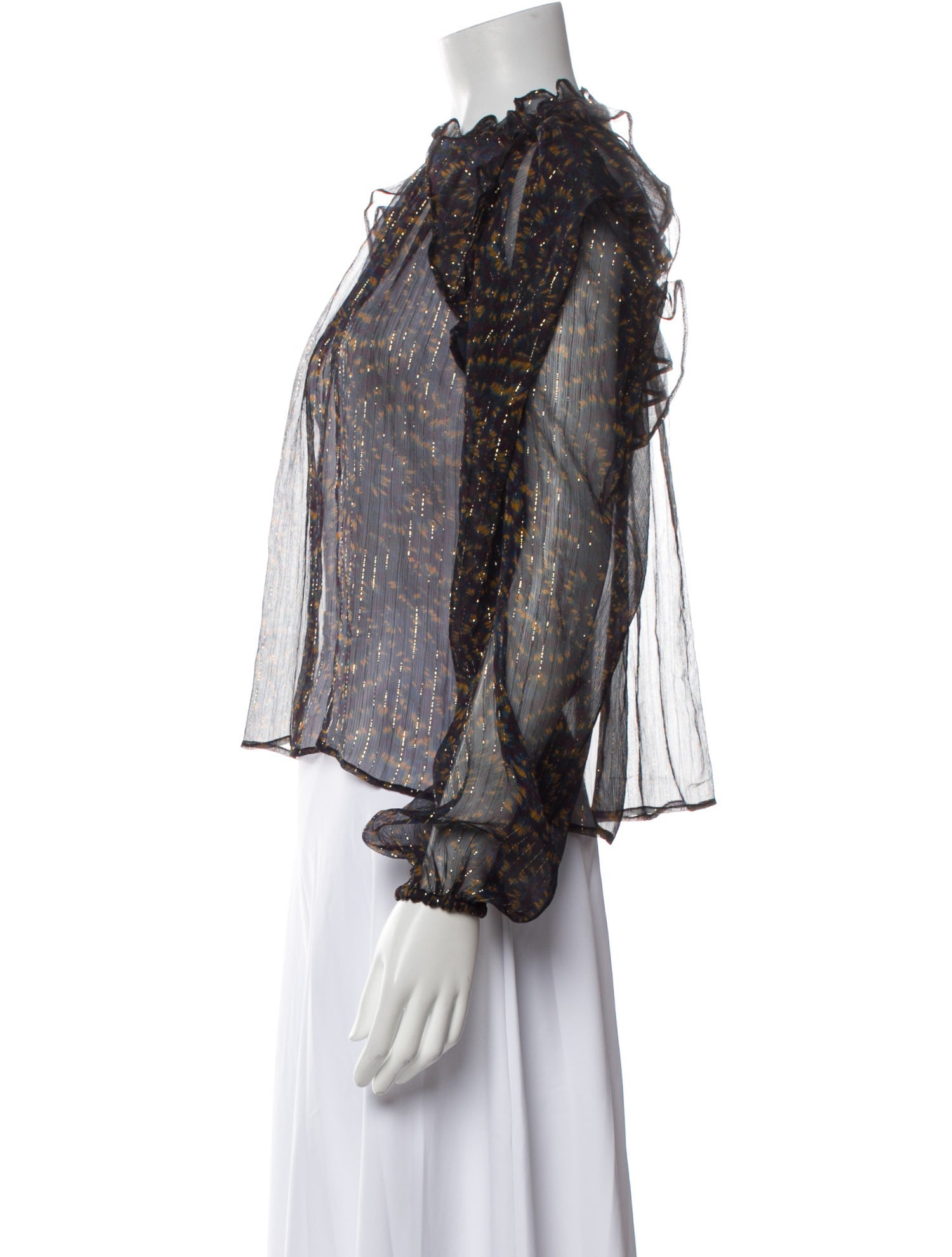 Ulla Johnson Silk Floral Print Blouse