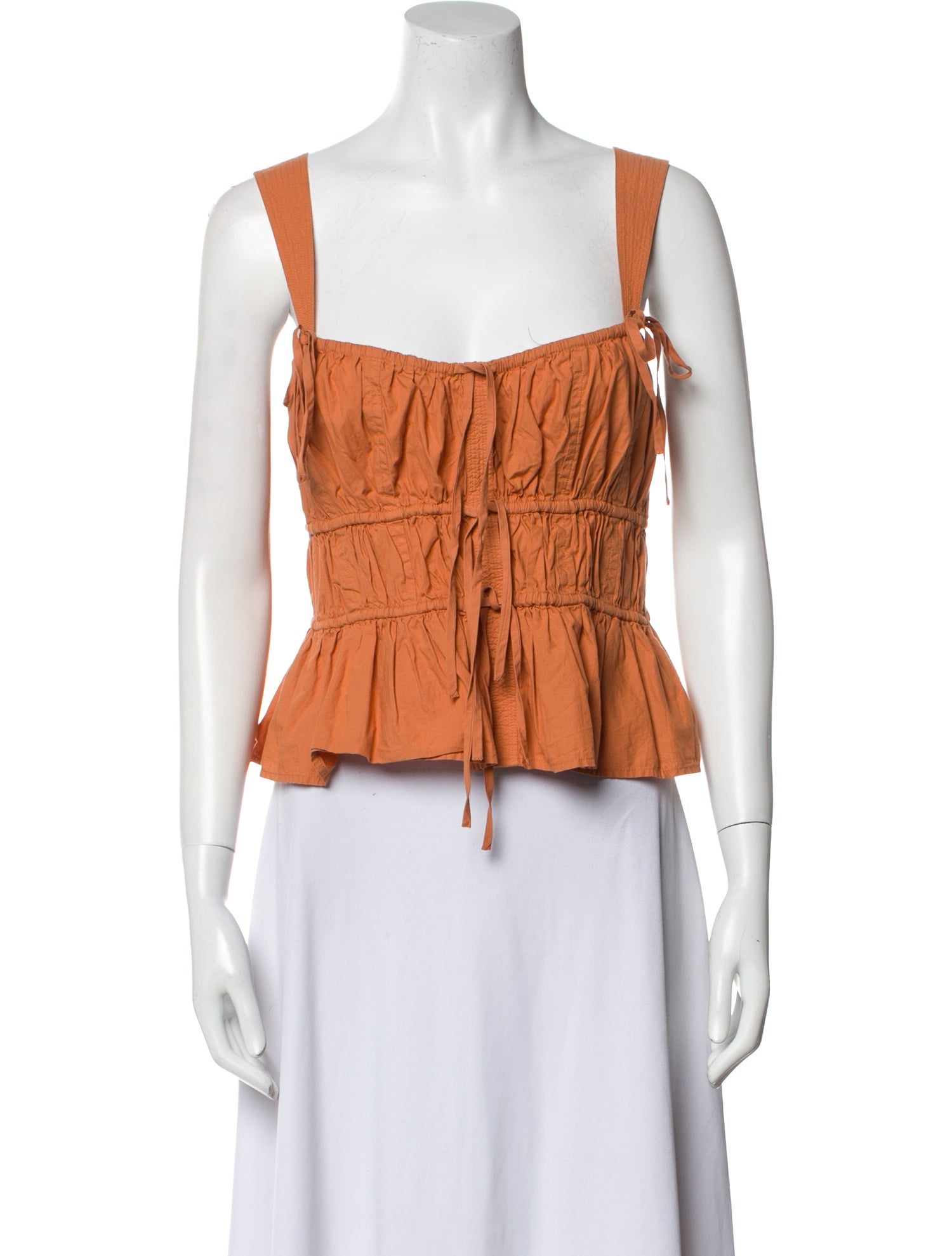 Ulla Johnson Square Neckline Sleeveless Crop Top