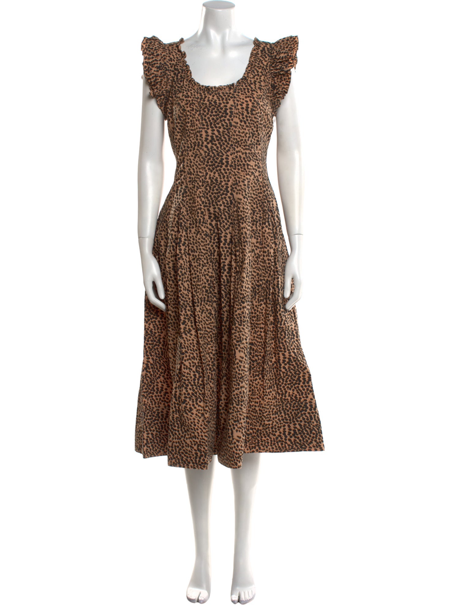 Ulla Johnson Animal Print Midi Length Dress