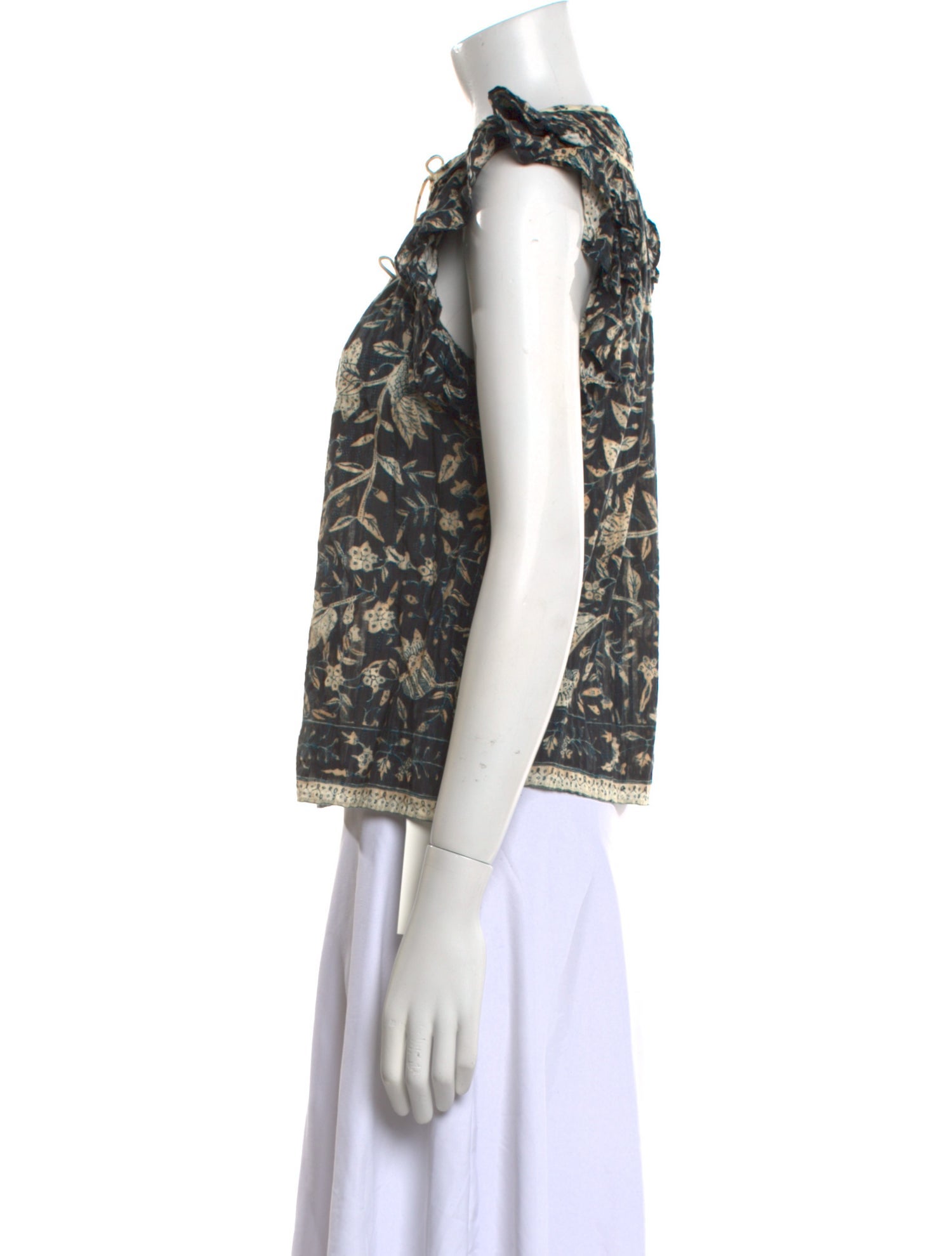 Ulla Johnson Printed Crew Neck Blouse