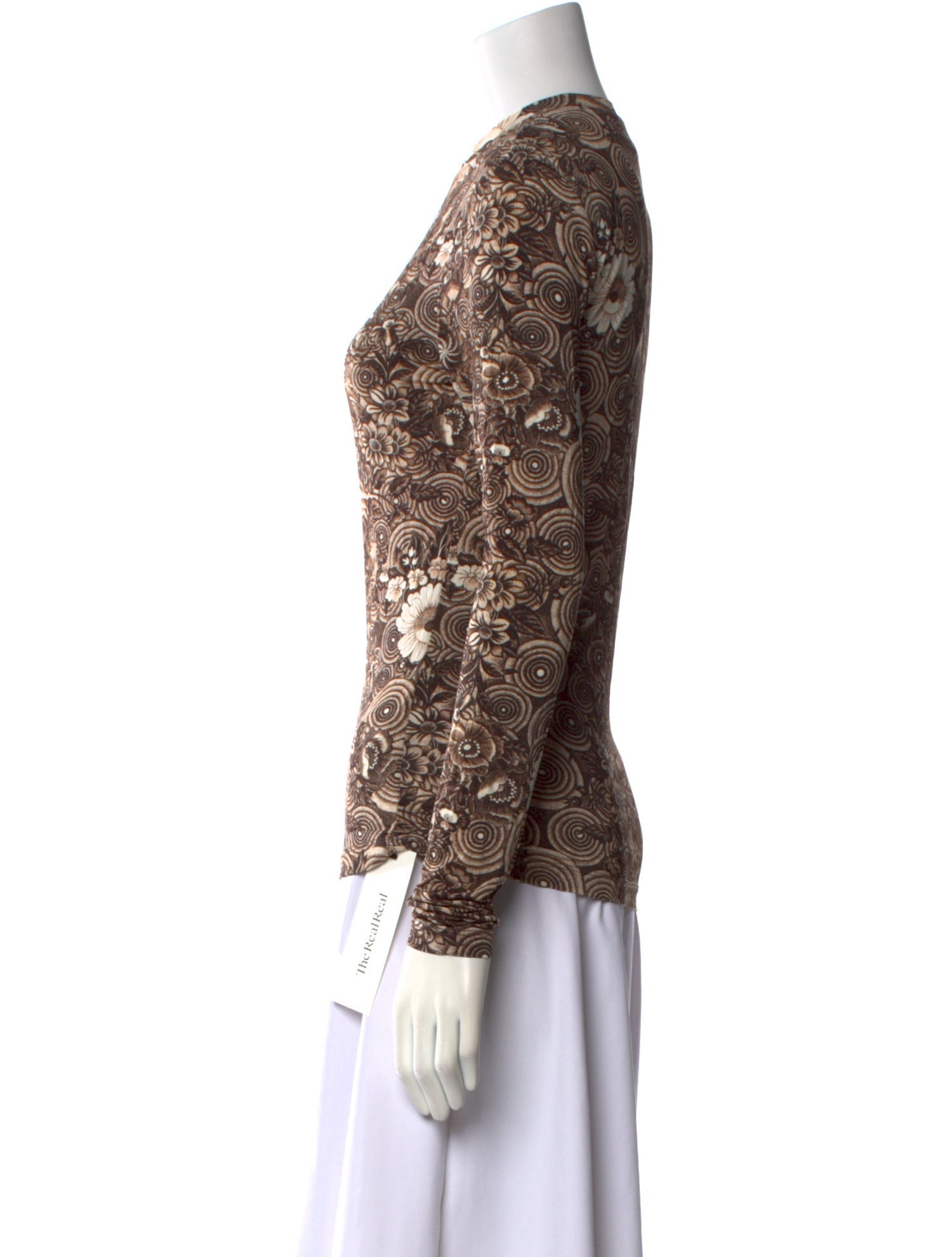 Ulla Johnson Printed Crew Neck Top