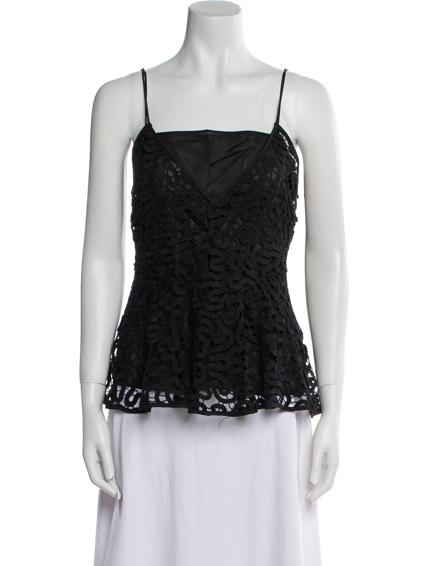 Ulla Johnson Lace Pattern Square Neckline Top