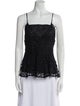Ulla Johnson Lace Pattern Square Neckline Top