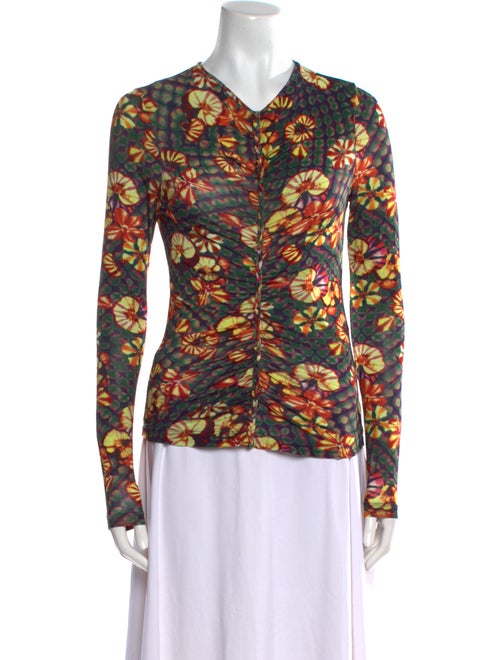 Ulla Johnson Floral Print V-Neck Blouse