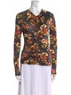 Ulla Johnson Floral Print V-Neck Blouse