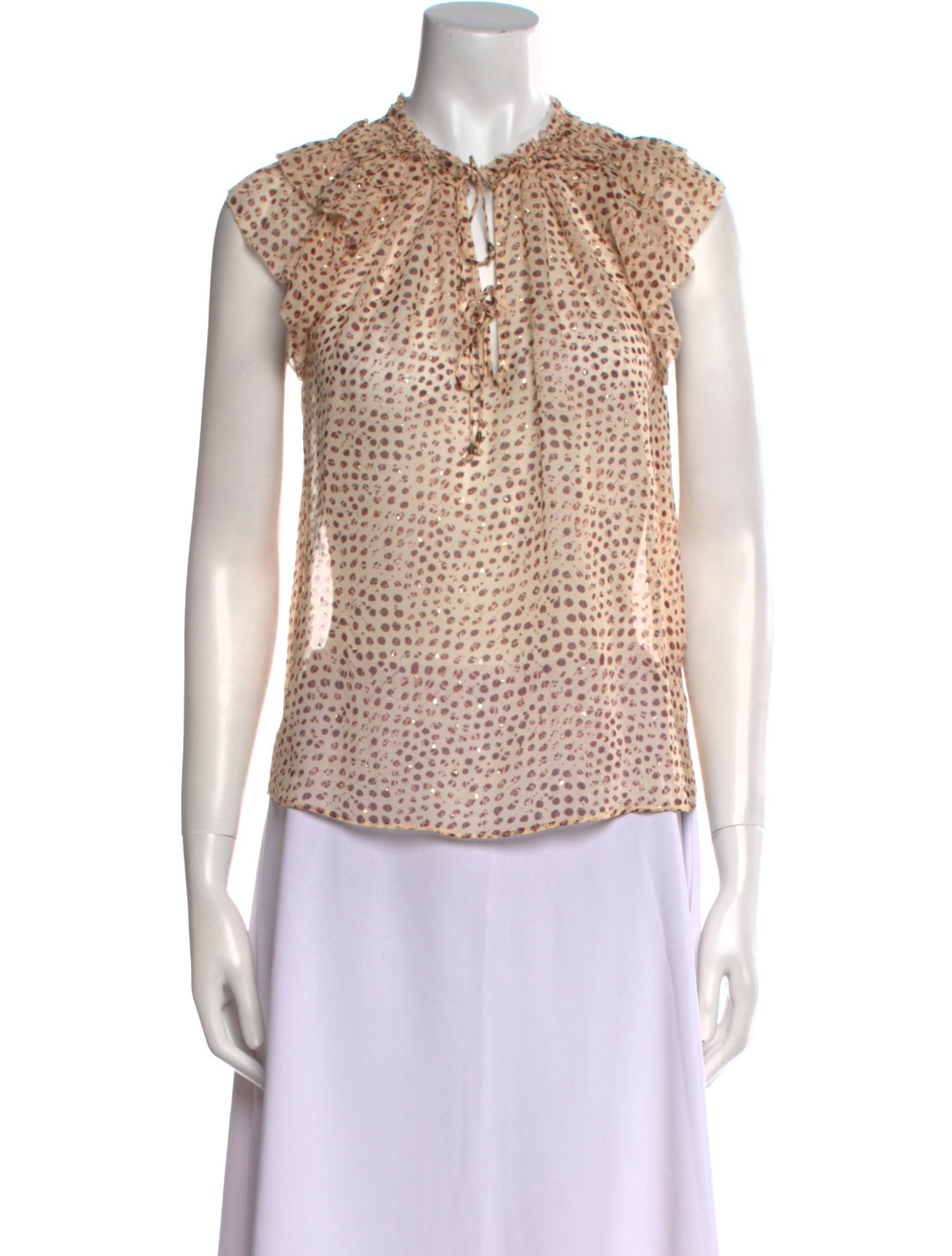 Ulla Johnson Silk Polka Dot Print Blouse