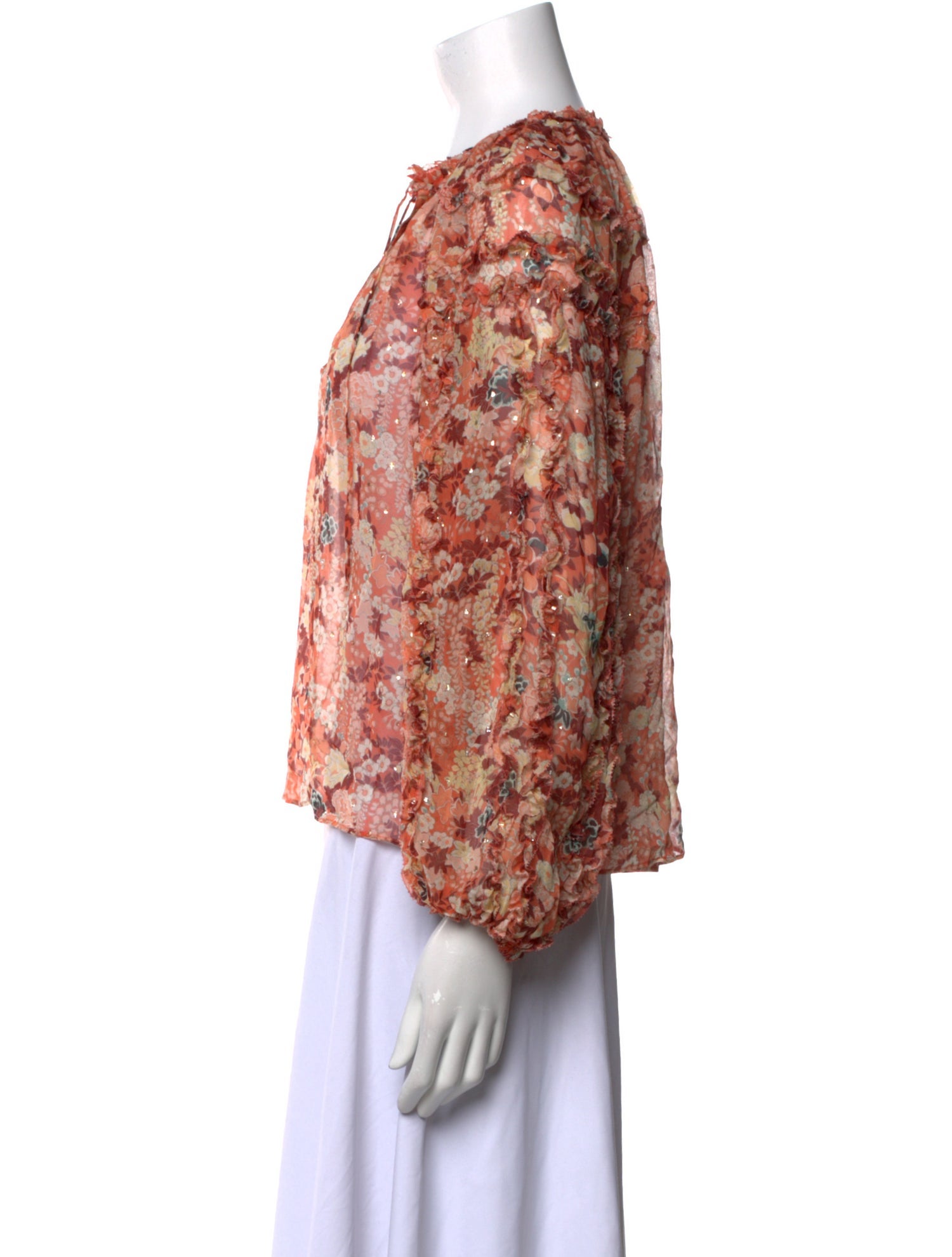 Ulla Johnson Silk Floral Print Blouse