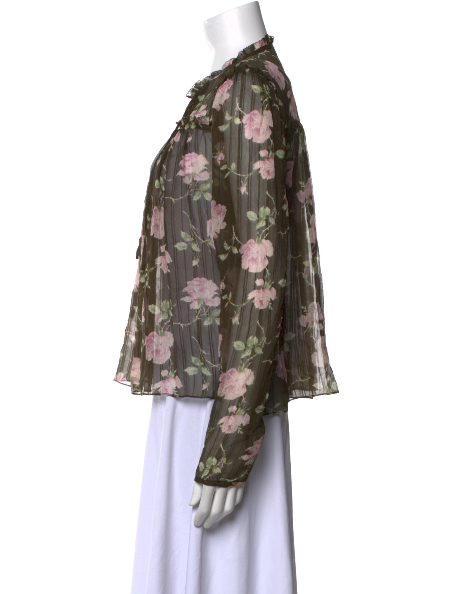 Ulla Johnson Silk Floral Print Blouse