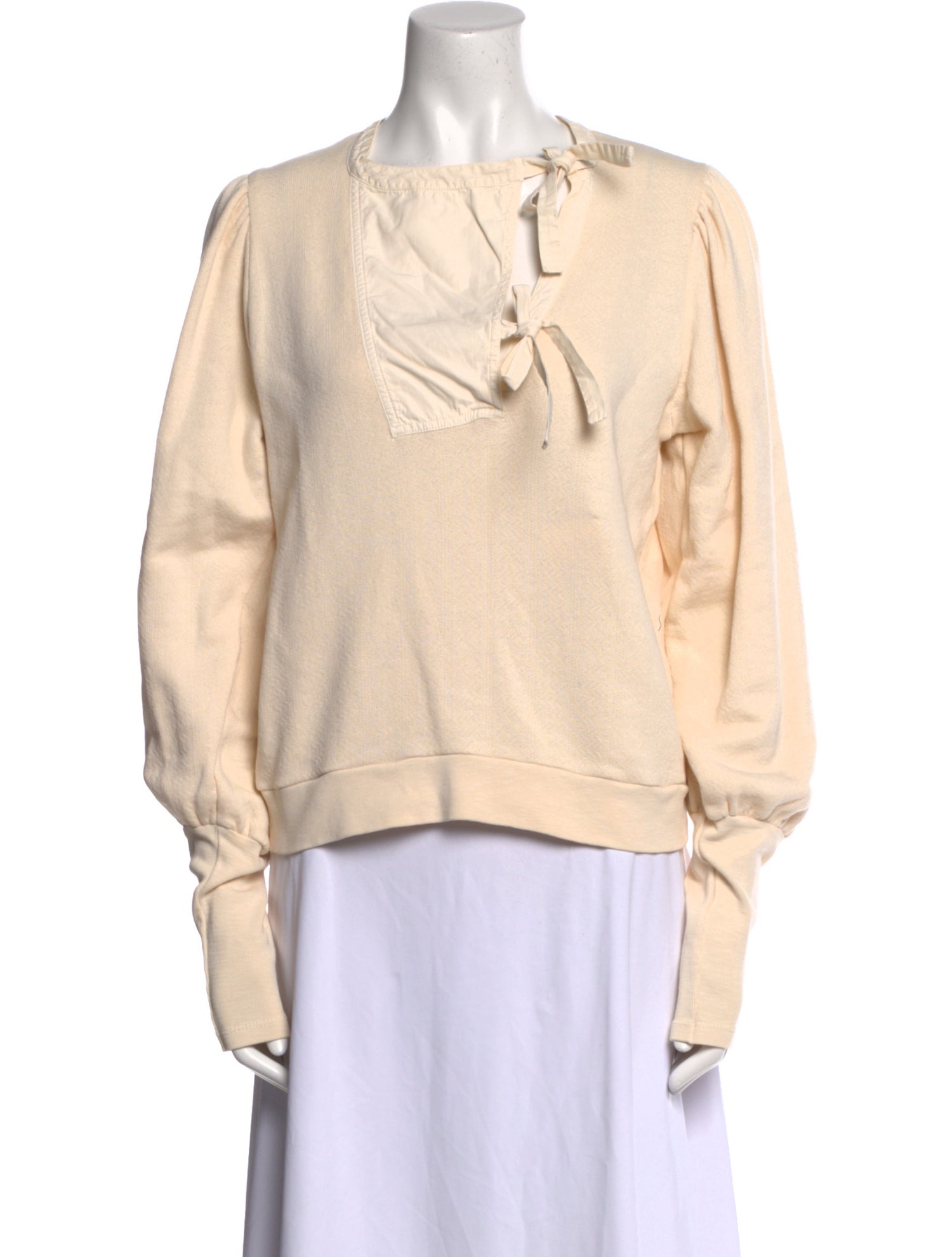 Ulla Johnson V-Neck Long Sleeve Sweatshirt