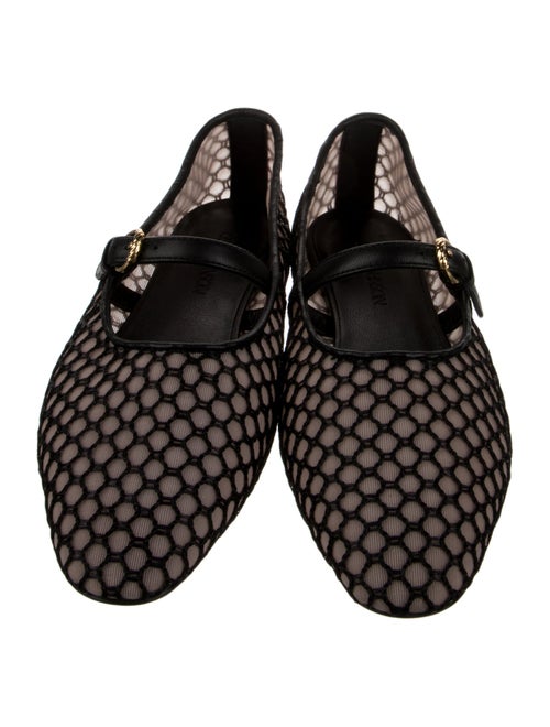 Ulla Johnson Leather Bow Accents Mary Jane Flats