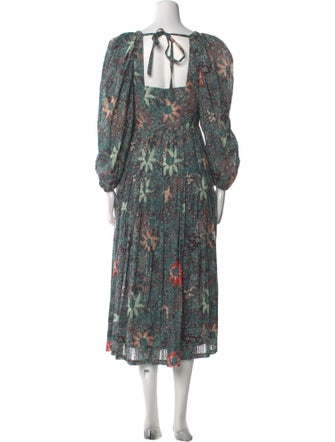 Ulla Johnson Floral Print Midi Length Dress