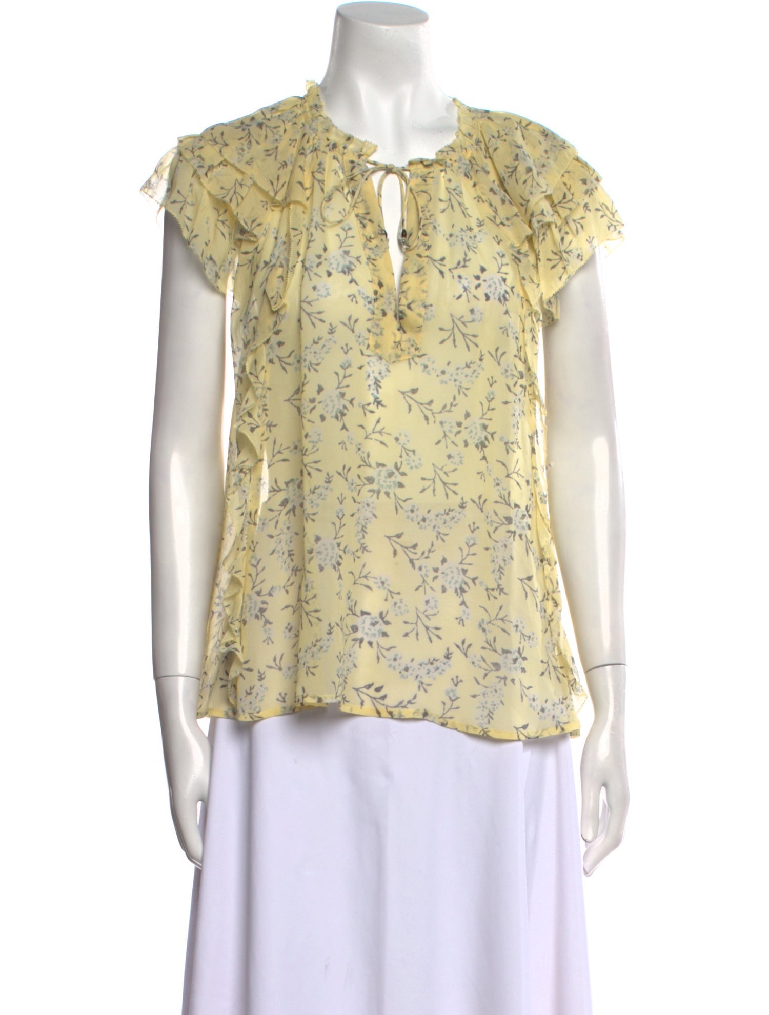 Ulla Johnson Silk Floral Print Blouse
