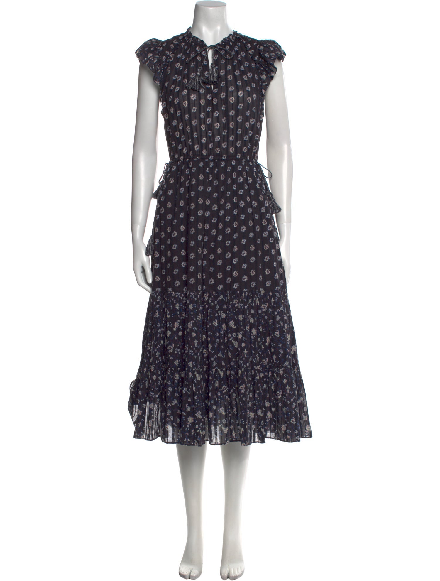 Ulla Johnson Floral Print Midi Length Dress