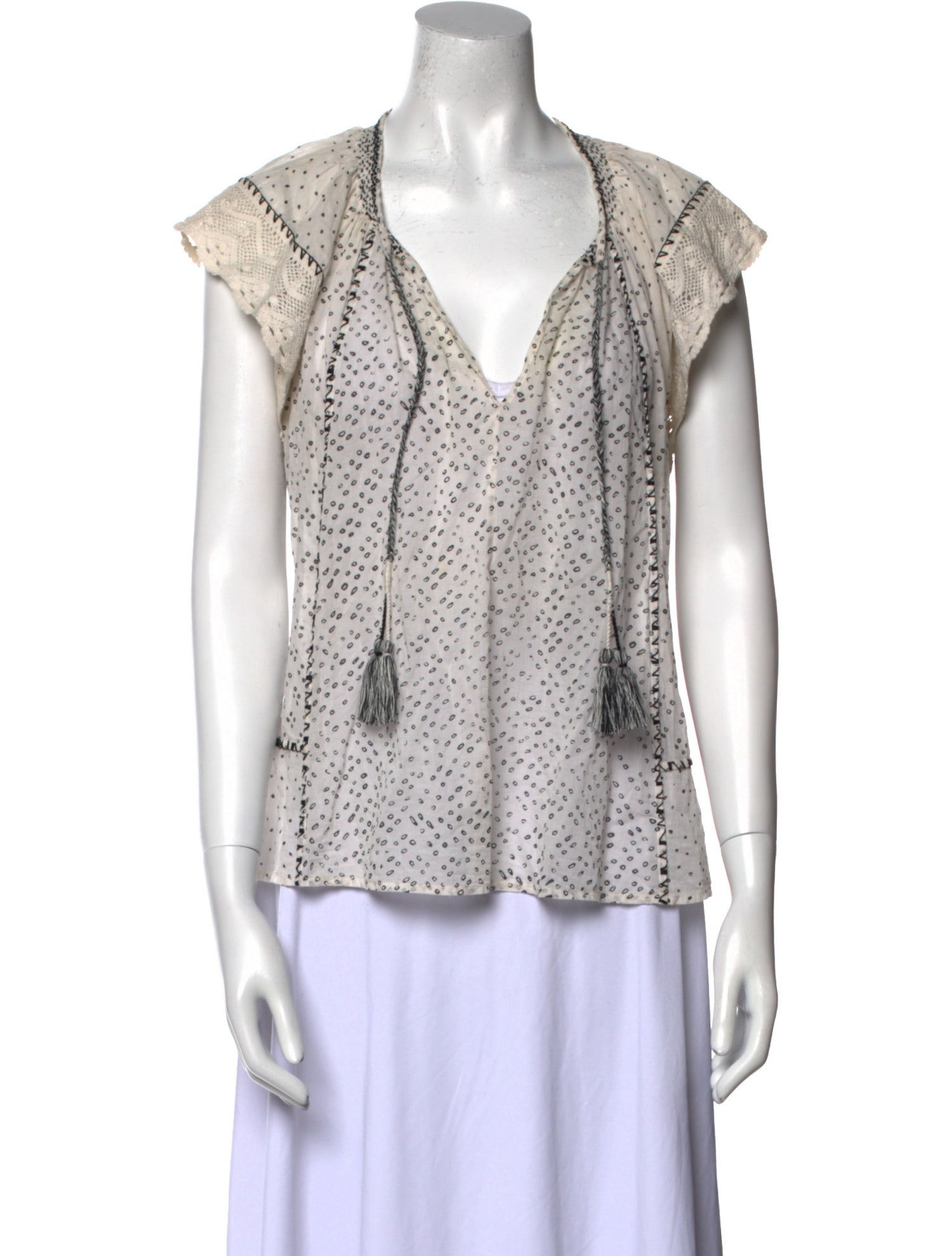 Ulla Johnson Printed V-Neck Blouse