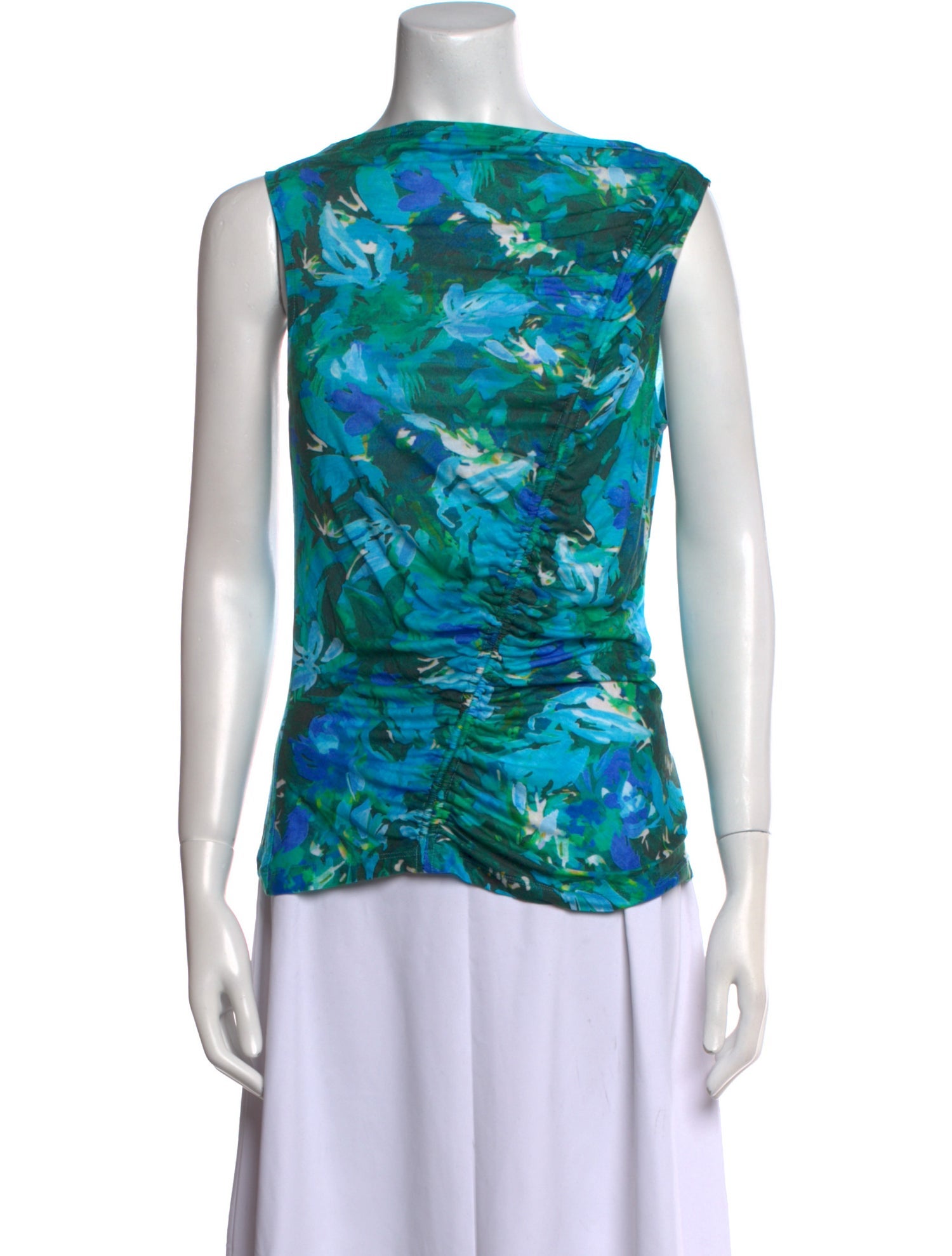 Ulla Johnson Floral Print Bateau Neckline Top