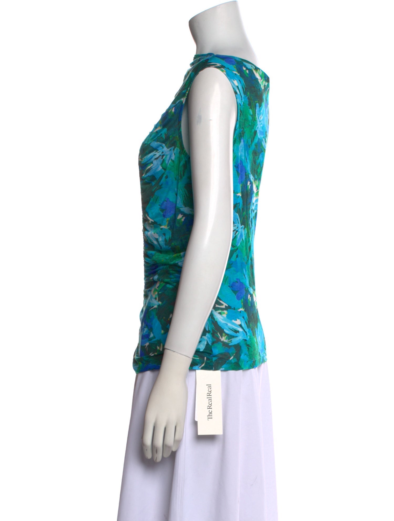 Ulla Johnson Floral Print Bateau Neckline Top