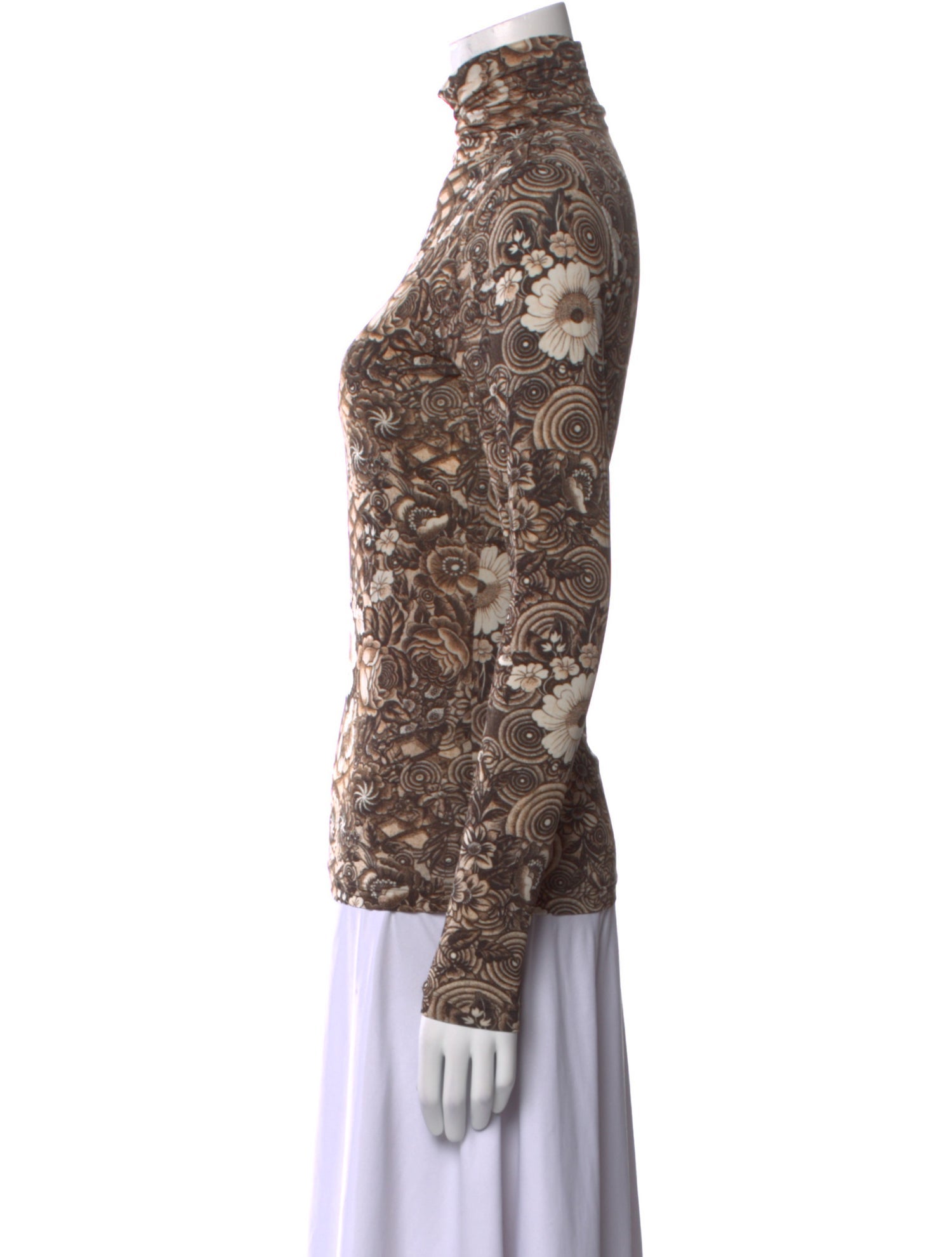 Ulla Johnson Printed Turtleneck Top