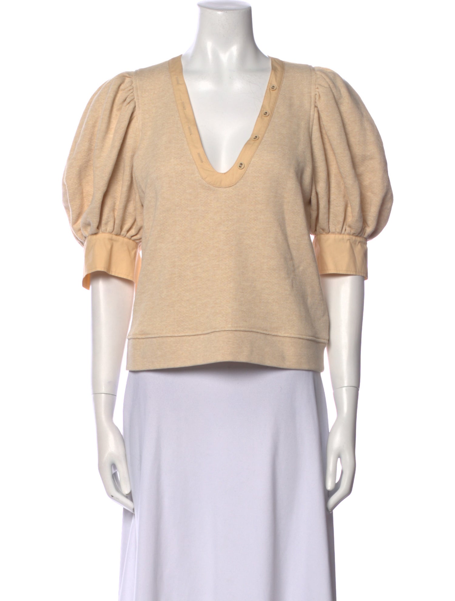 Ulla Johnson V-Neck Short Sleeve Sweatshirt w/ Tags