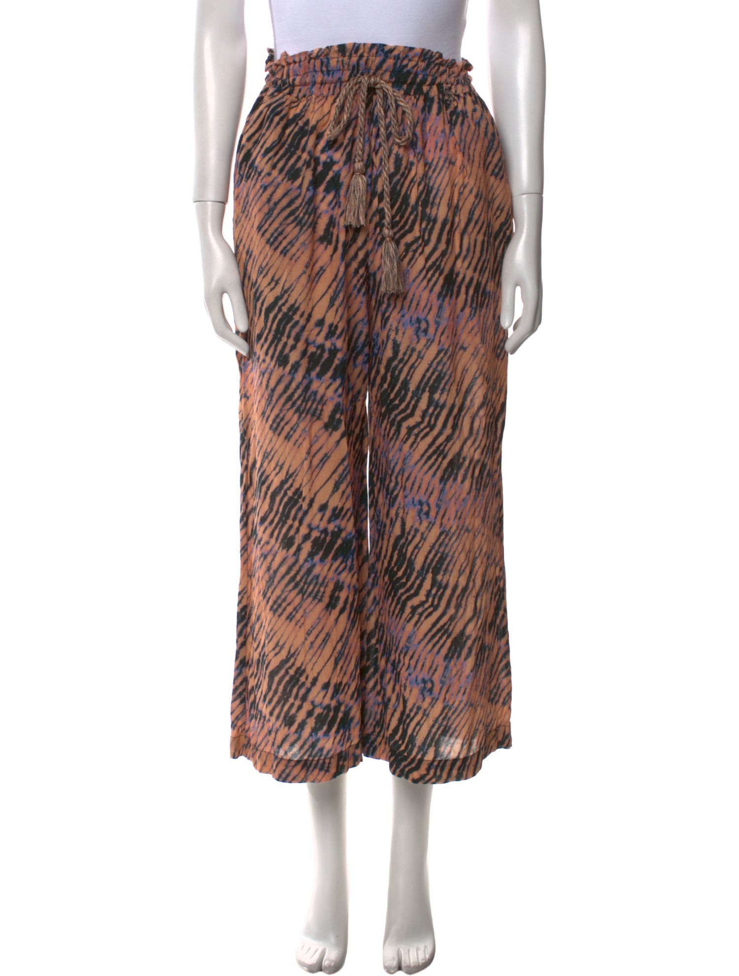 Ulla Johnson Tie-Dye Print Wide Leg Pants