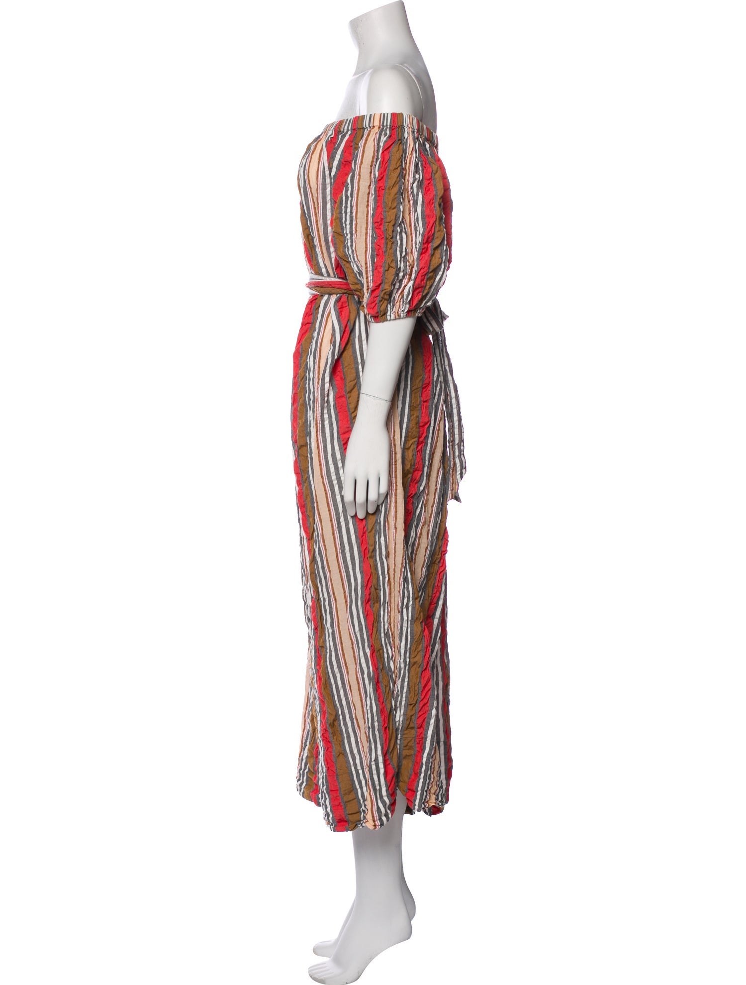 Ulla Johnson Striped Off-The-Shoulder Jumpsuit